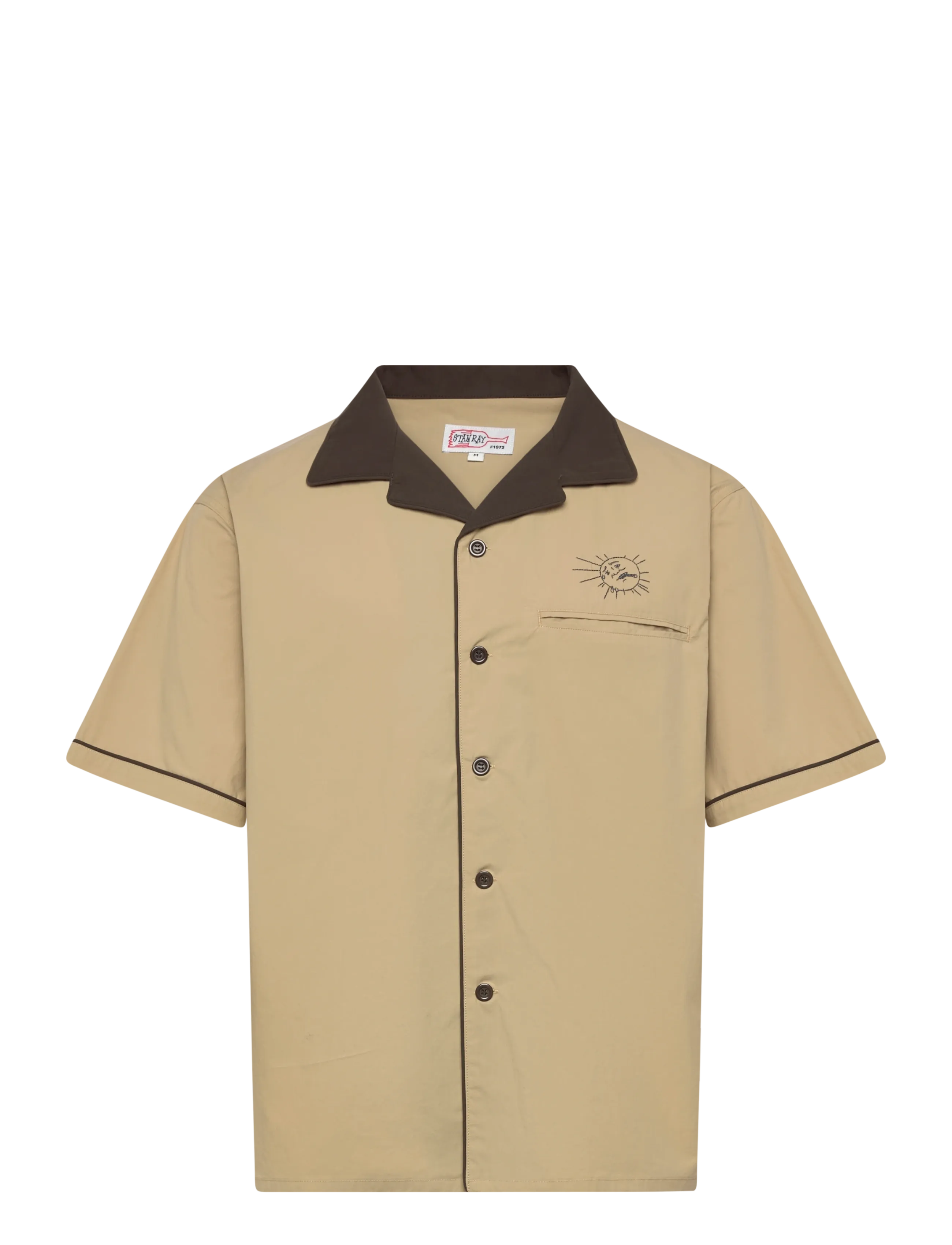STAN RAY Ss Bowling Shirt - Eucalyptus Beige - L - Herren