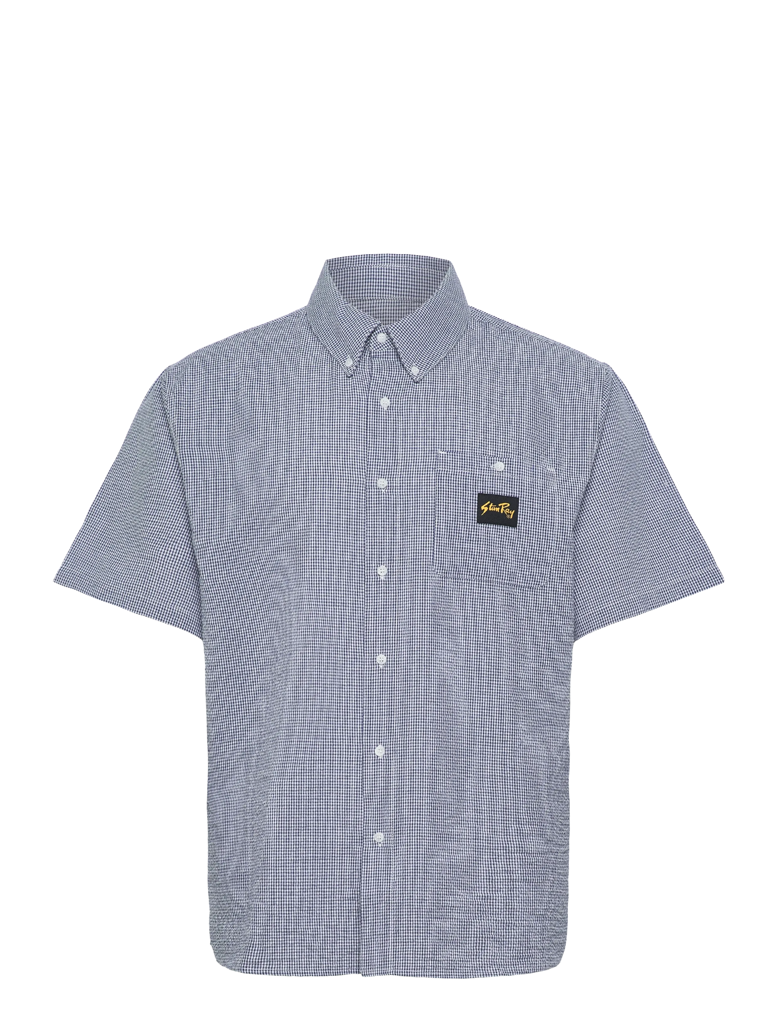 Stan Ray SS FLANNEL SHIRT - BLUE GINGHAM - Checkered shirts - BLUE GINGHAM / blue