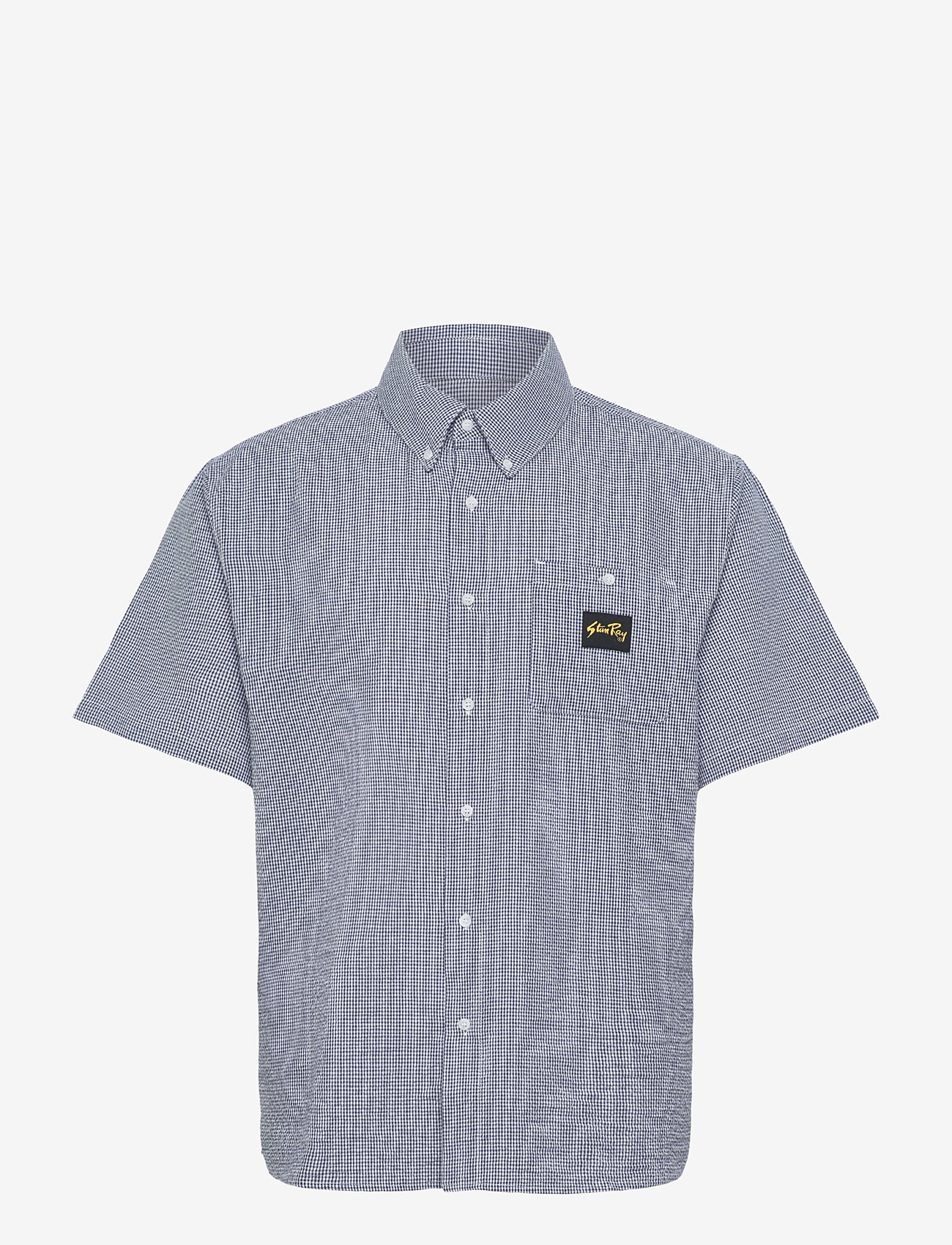 Stan Ray - SS FLANNEL SHIRT - BLUE GINGHAM - flannel-skjorter - blue gingham - 0