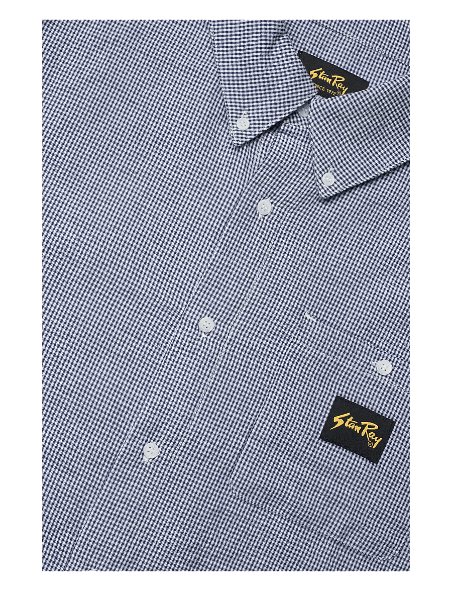 Stan Ray - SS FLANNEL SHIRT - BLUE GINGHAM - flanell-hemden - blue gingham - 3