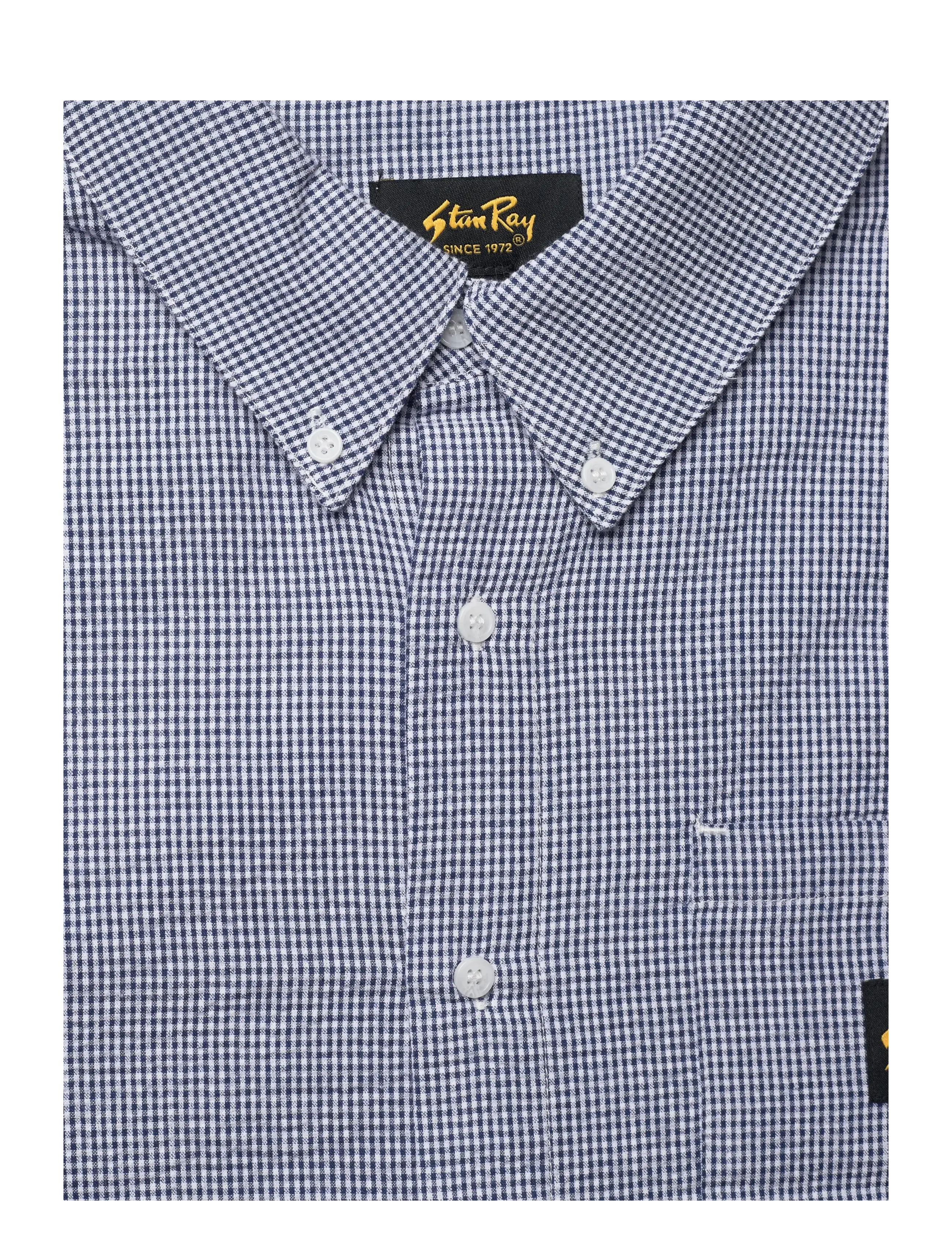 Stan Ray - SS FLANNEL SHIRT - BLUE GINGHAM - lühikeste varrukatega särgid - blue gingham - 5