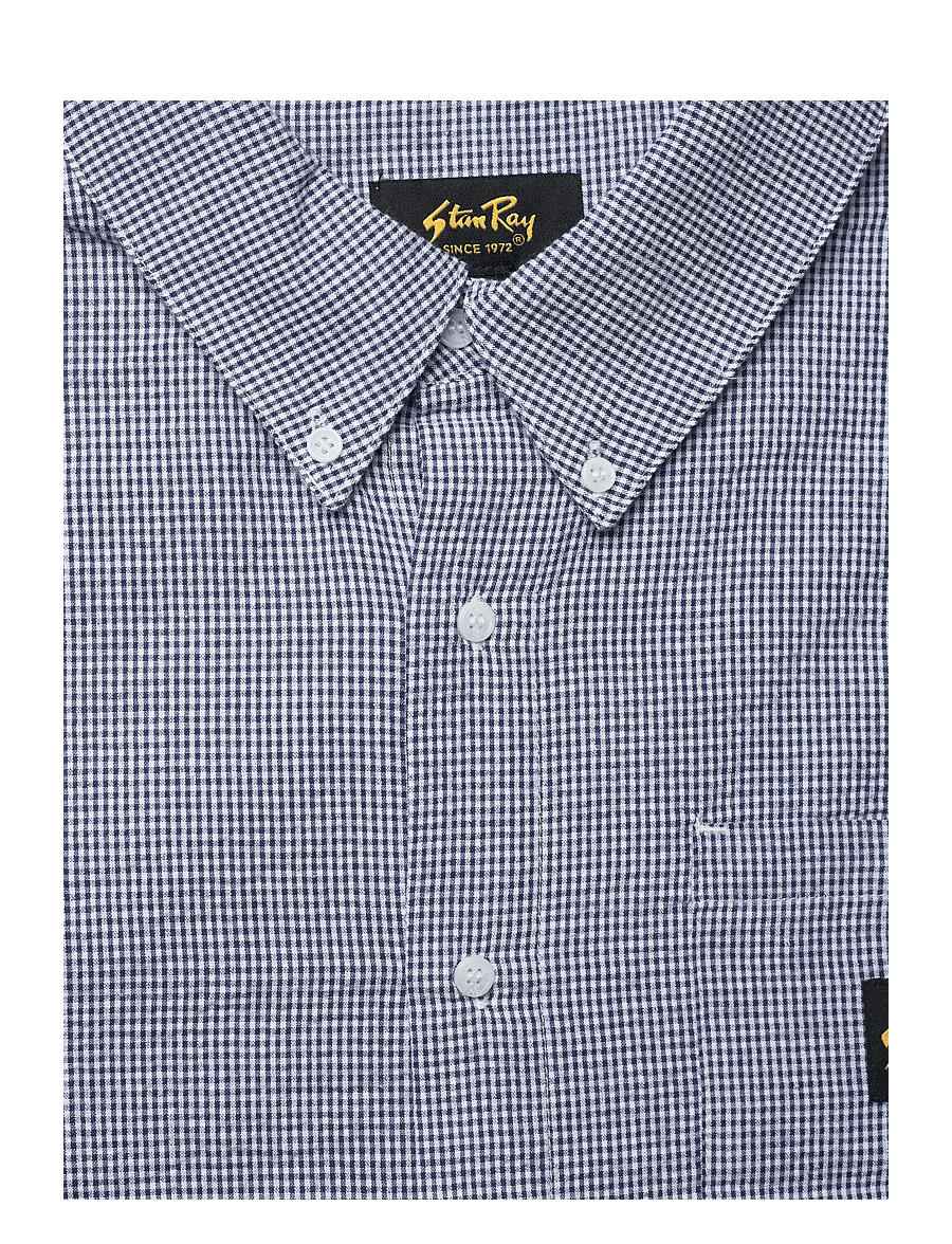 Stan Ray - SS FLANNEL SHIRT - BLUE GINGHAM - flanell-hemden - blue gingham - 5