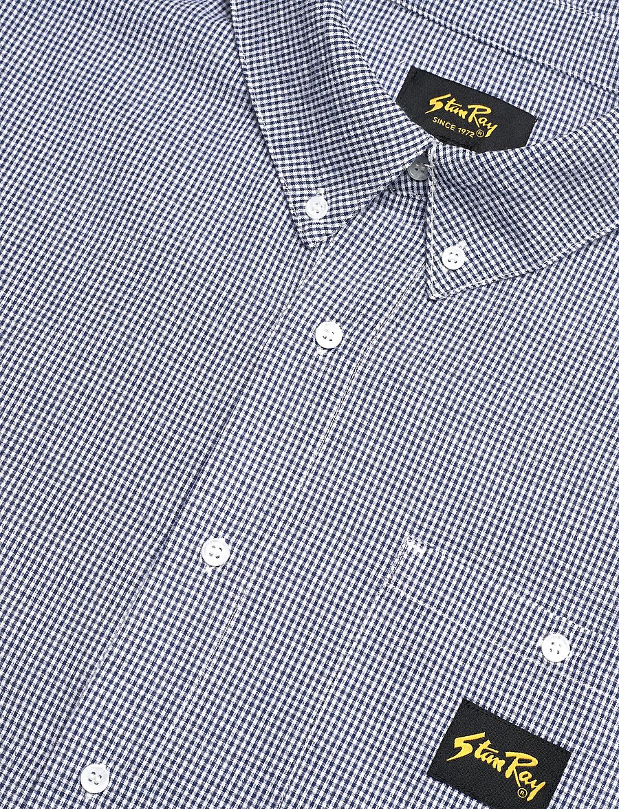 Stan Ray - SS FLANNEL SHIRT - BLUE GINGHAM - flanell-hemden - blue gingham - 4