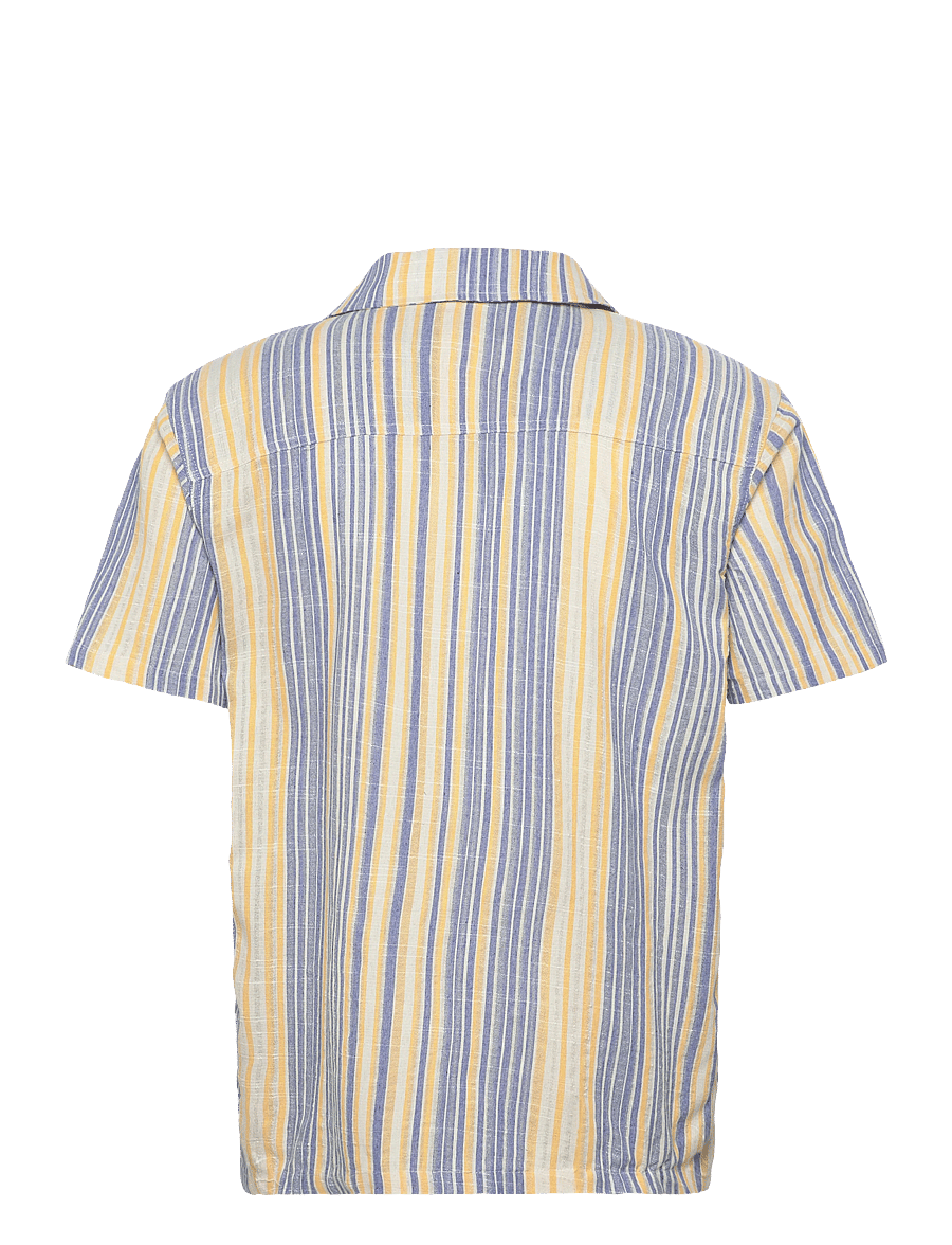 Stan Ray - TOUR SHIRT - BLUE/YELLOW STRIPE - raidalliset kauluspaidat - blue/yellow stripe - 1