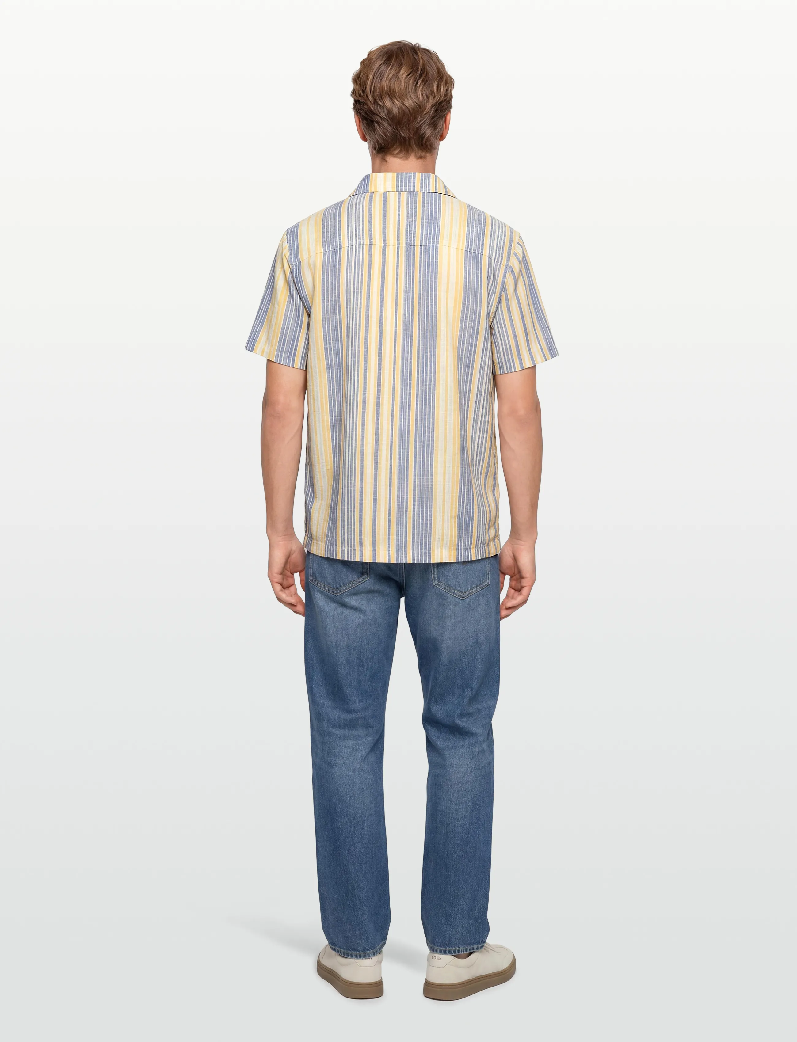 Stan Ray - TOUR SHIRT - BLUE/YELLOW STRIPE - randiga skjortor - blue/yellow stripe - 4
