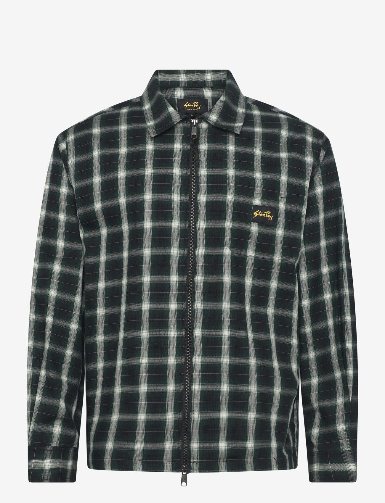 Stan Ray - ZIP SHIRT - GREEN CHECK - ruudulised särgid - green check - 0