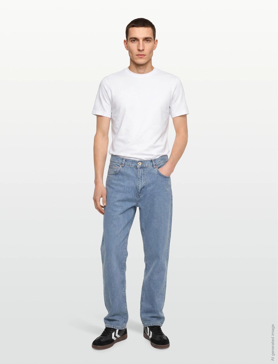 Stan Ray - WIDE 5 - MID STONE DENIM - loose jeans - mid stone - 0