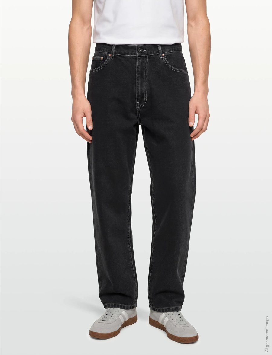 Stan Ray - WIDE 5 - BLACK STONE DENIM - loose jeans - black stone denim - 3