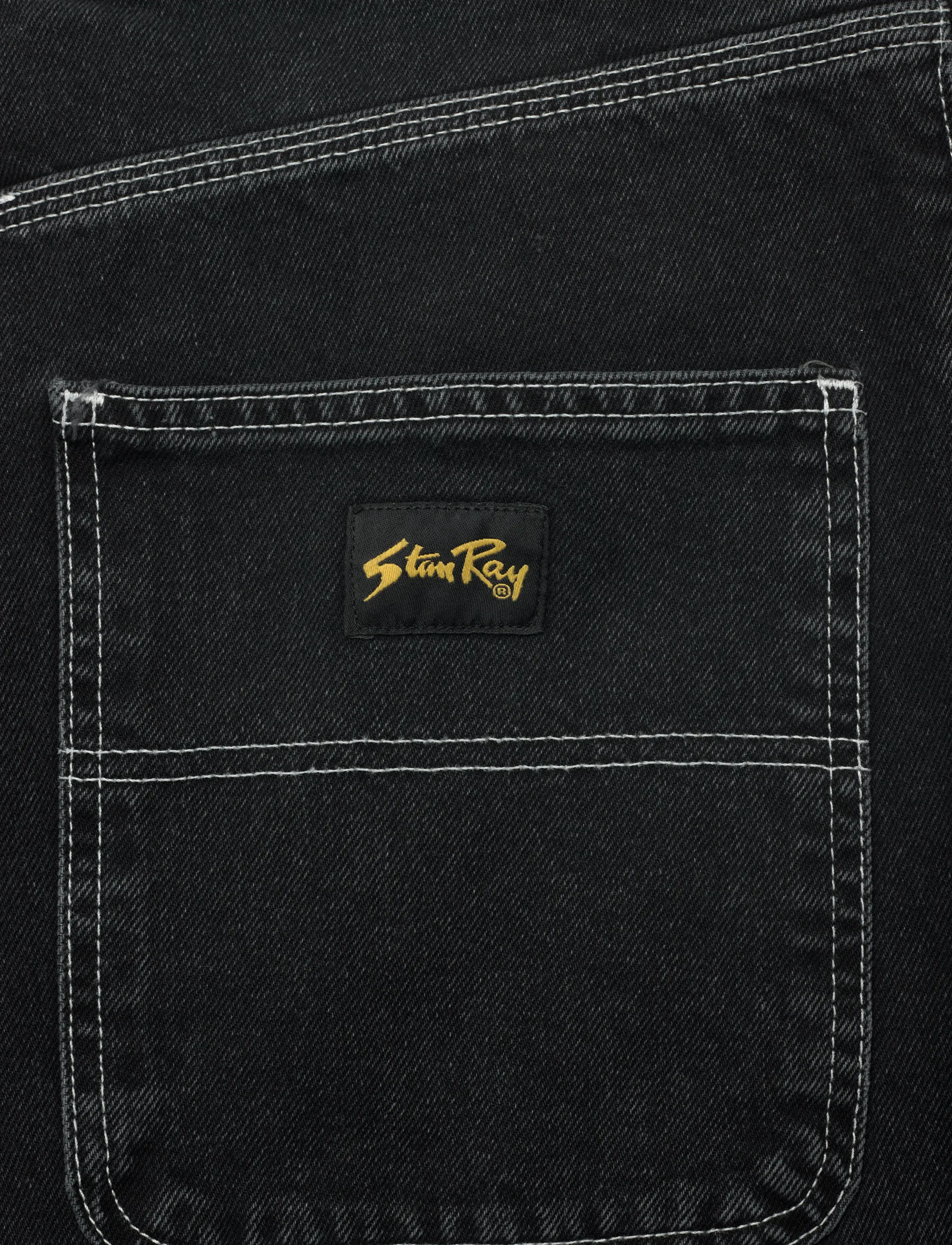 Stan Ray - WIDE 5 - BLACK STONE DENIM - loose jeans - black stone denim - 4