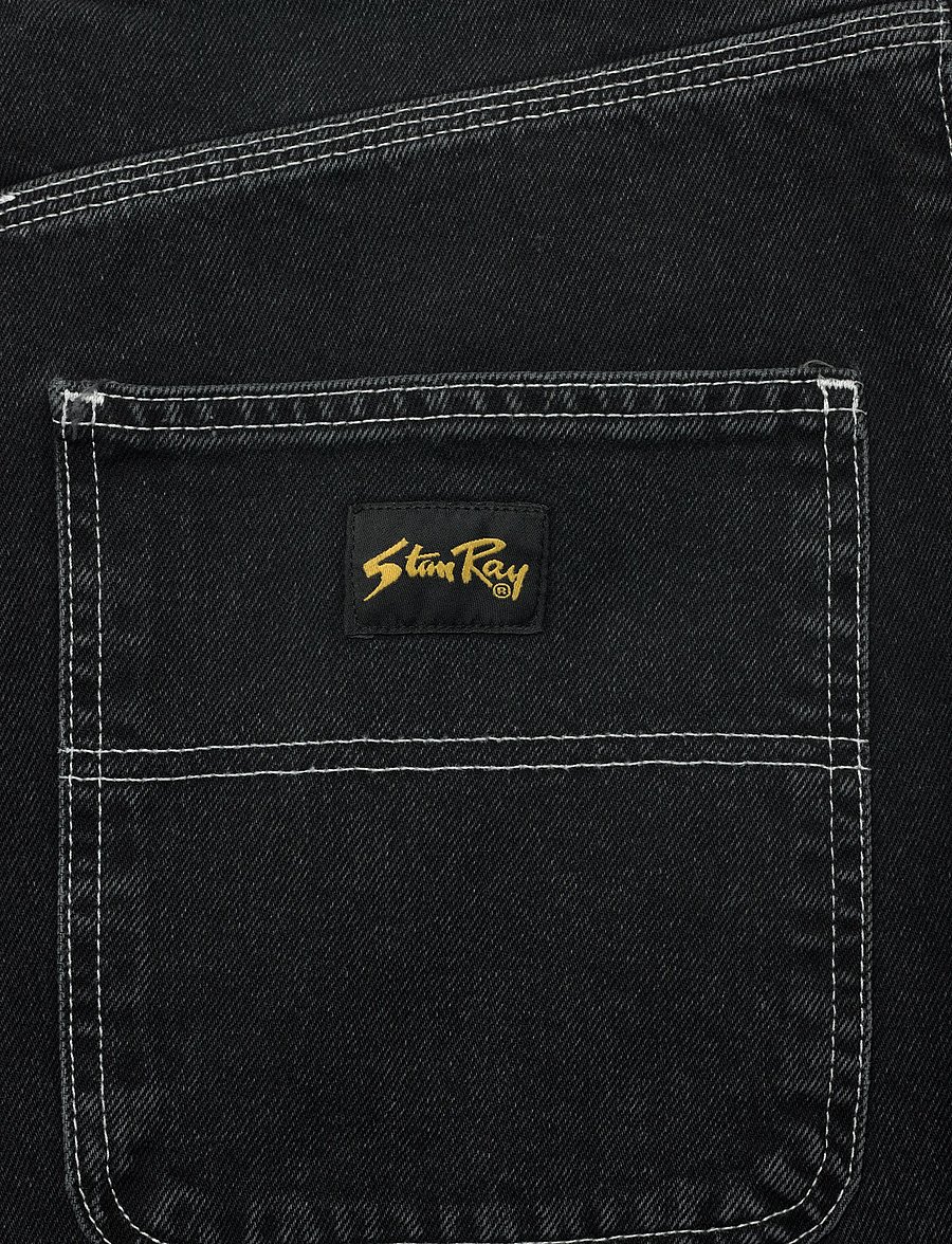 Stan Ray - WIDE 5 - BLACK STONE DENIM - loose jeans - black stone denim - 4