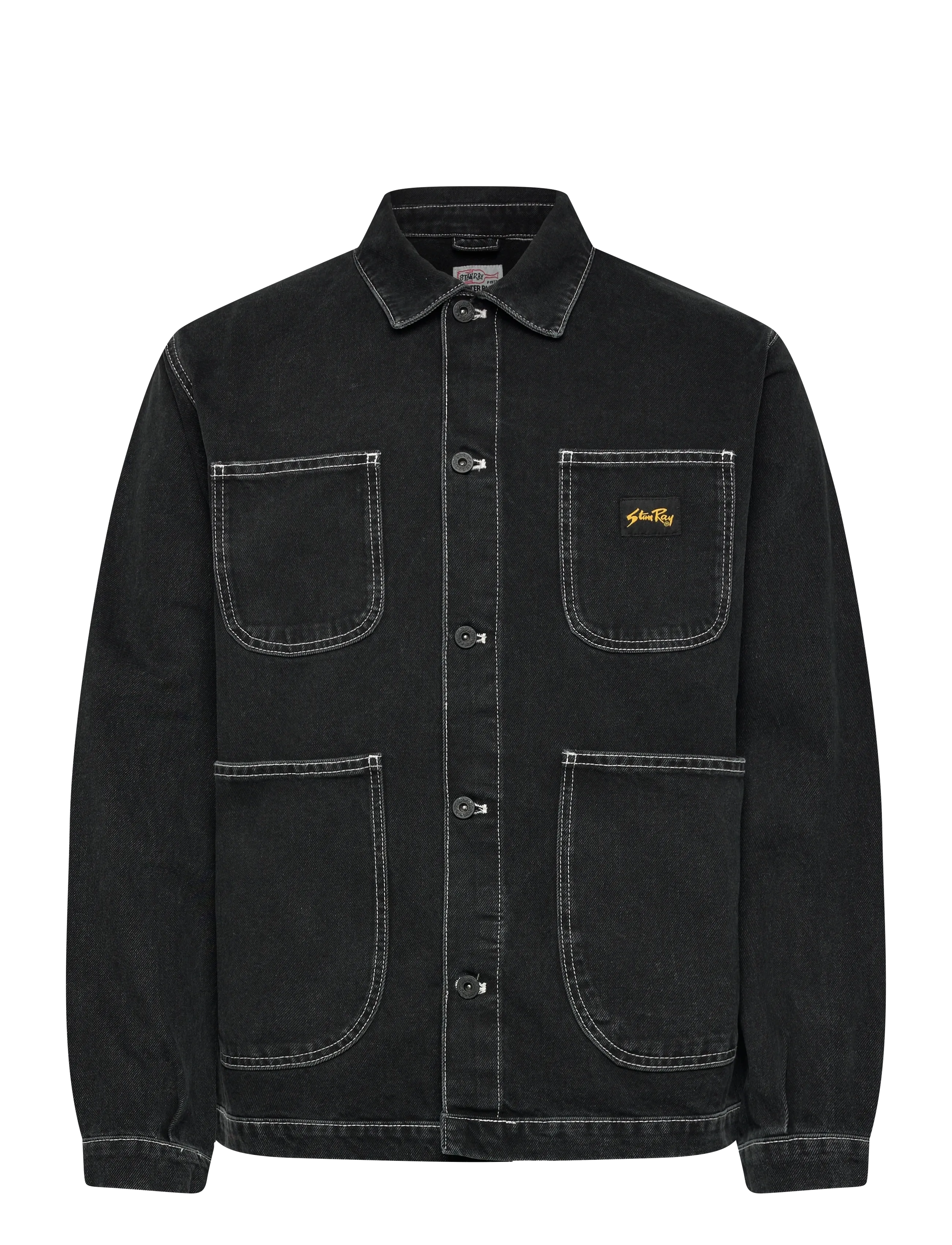 Stan Ray COVERALL JACKET - WASHED BLACK DENIM - Ofodrade jeansjackor - WASHED BLACK DENIM / black