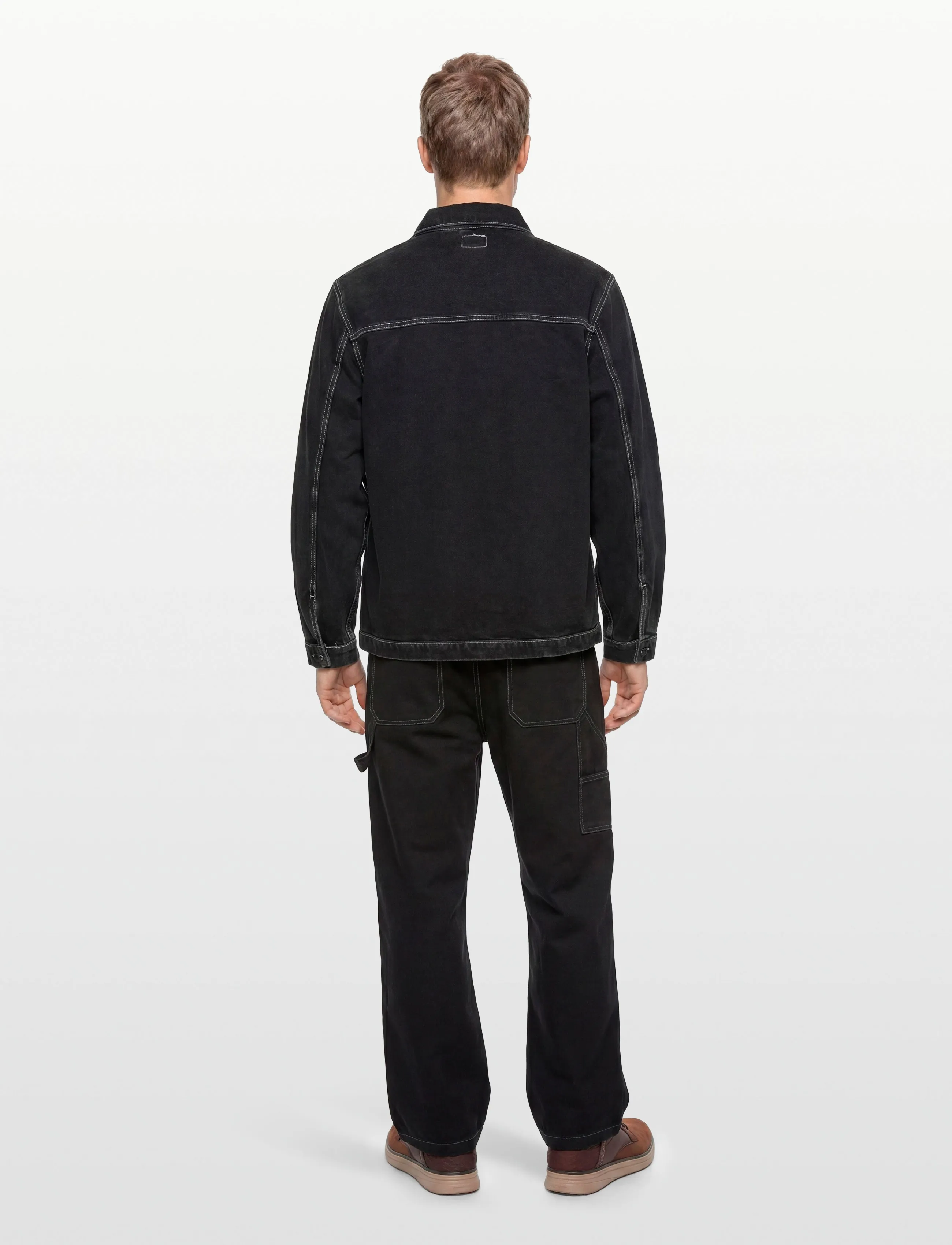 Stan Ray - COVERALL JACKET - WASHED BLACK DENIM - kevadjakid - washed black denim - 4