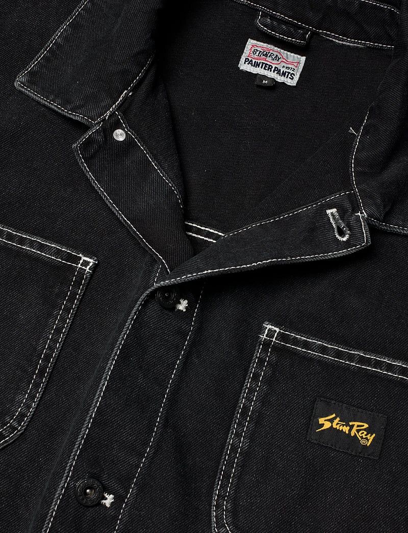 Stan Ray - COVERALL JACKET - WASHED BLACK DENIM - ungefütterte denimjacken - washed black denim - 5