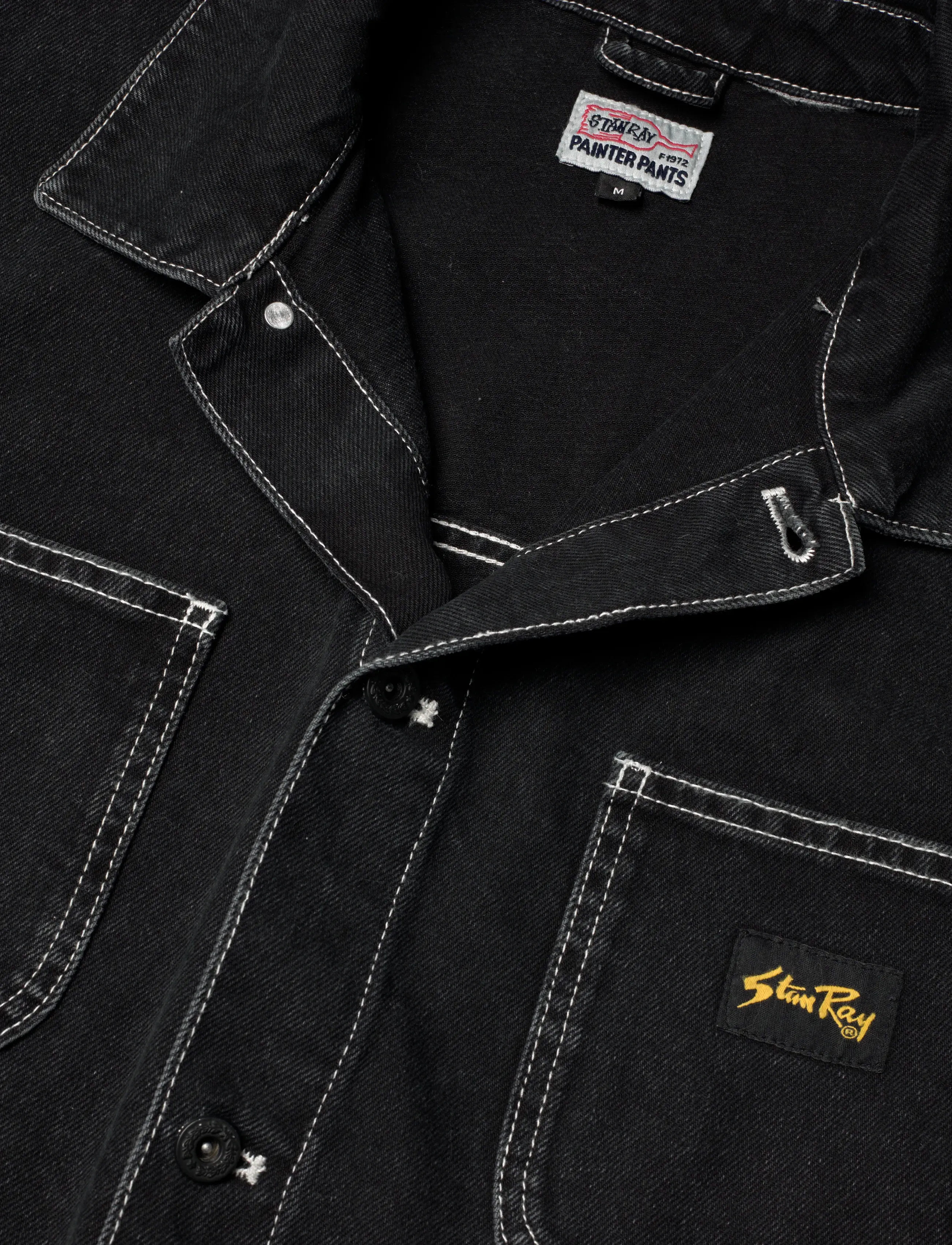 Stan Ray - COVERALL JACKET - WASHED BLACK DENIM - kevadjakid - washed black denim - 5