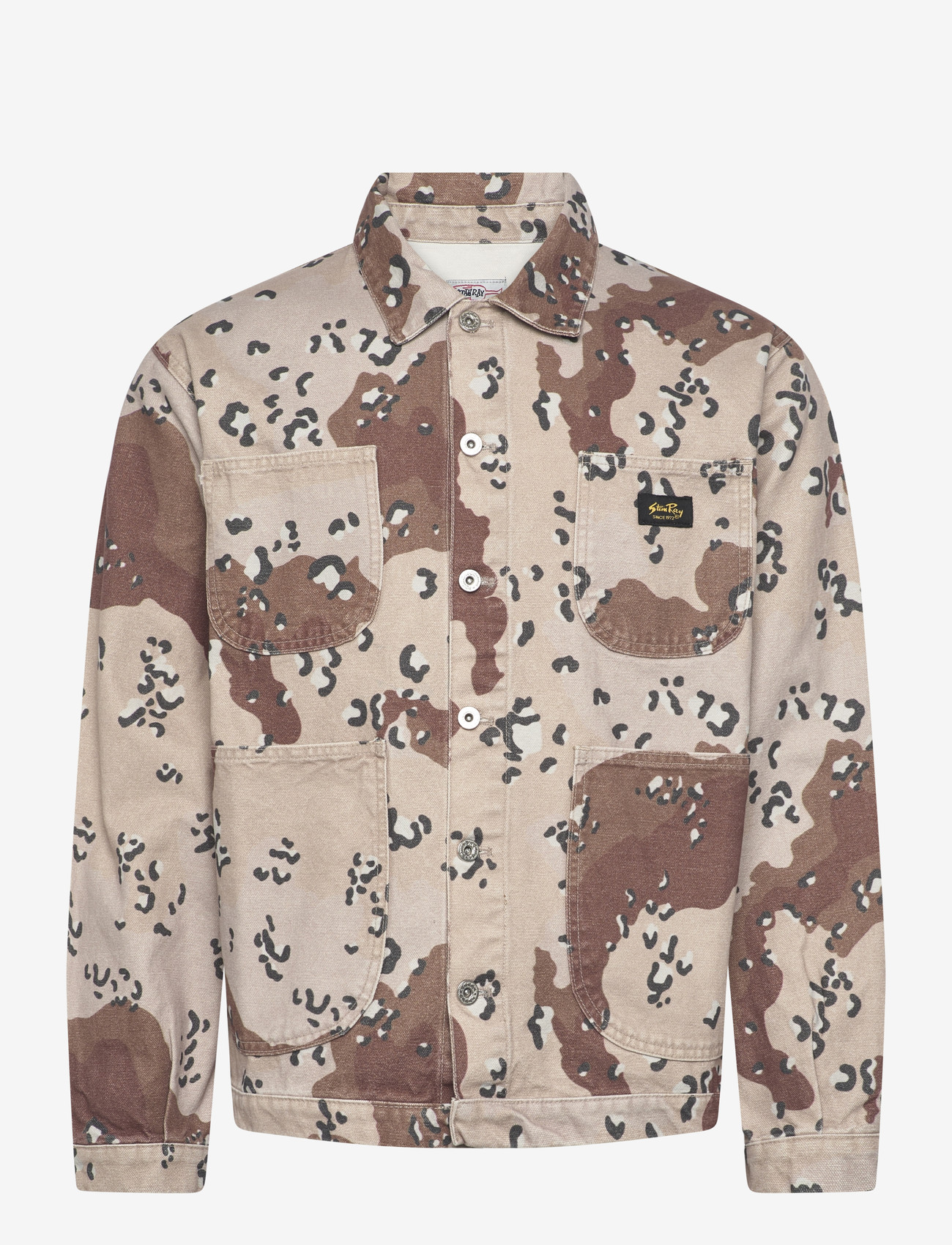 Stan Ray - COVERALL JACKET - CHOC CHIP CAMO CANVAS - ofodrade jeansjackor - choc chip camo - 0