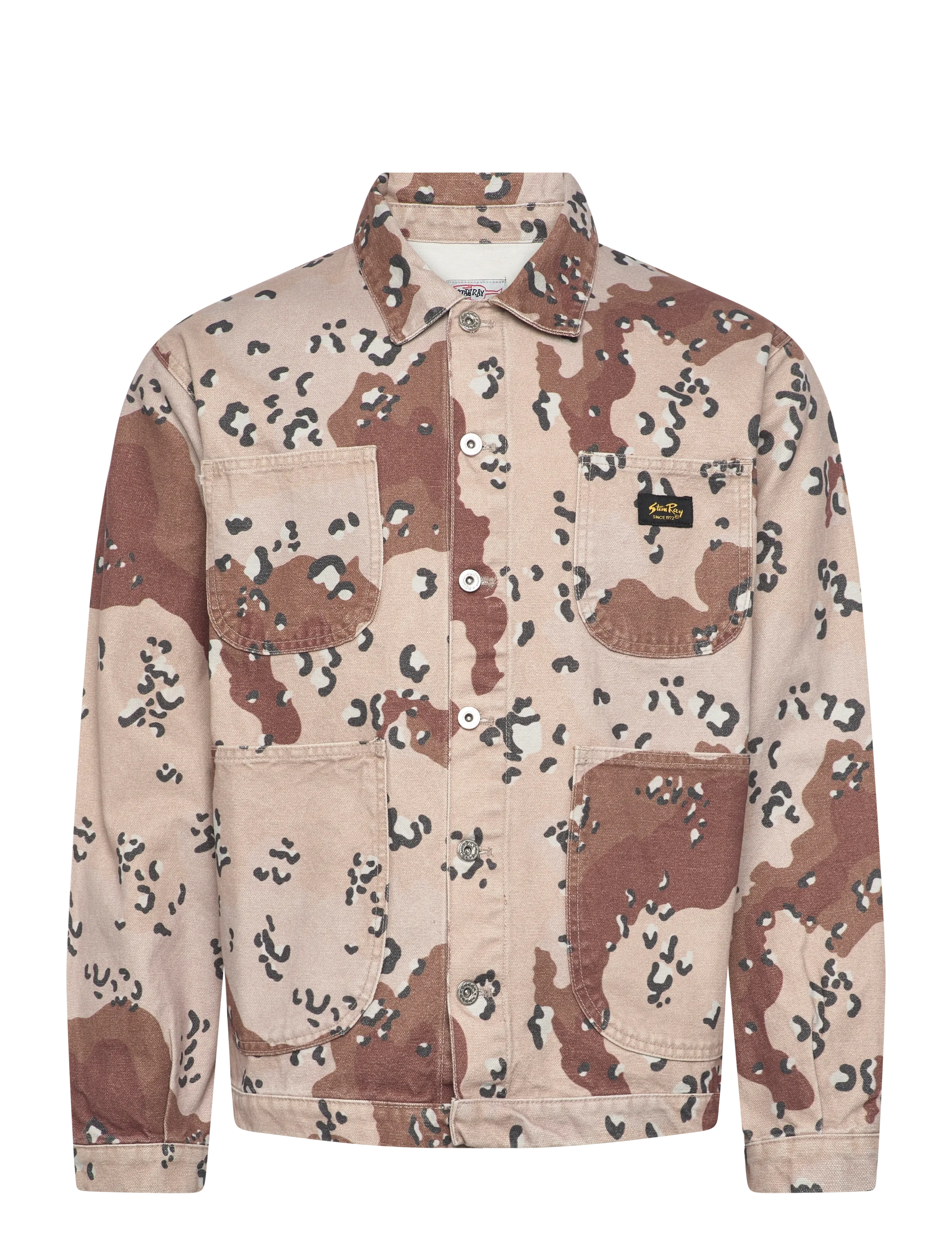 Stan Ray COVERALL JACKET - CHOC CHIP CAMO CANVAS - Ofodrade jeansjackor - CHOC CHIP CAMO / brown