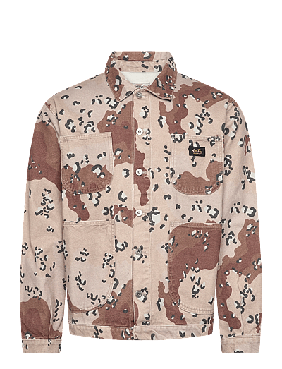 Stan Ray COVERALL JACKET - CHOC CHIP CAMO CANVAS - Uforede denimjakker - CHOC CHIP CAMO / brown