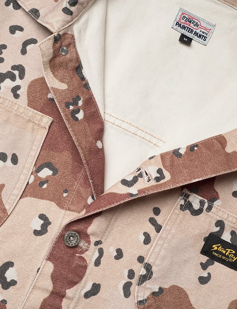 Stan Ray - COVERALL JACKET - CHOC CHIP CAMO CANVAS - ofodrade jeansjackor - choc chip camo - 2