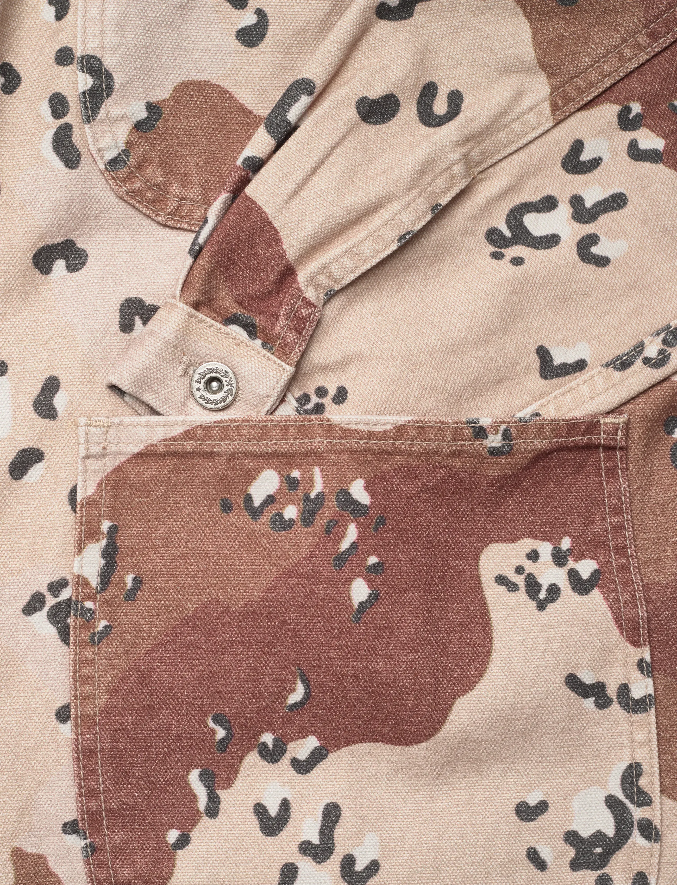 Stan Ray - COVERALL JACKET - CHOC CHIP CAMO CANVAS - unlined denim jackets - choc chip camo - 3