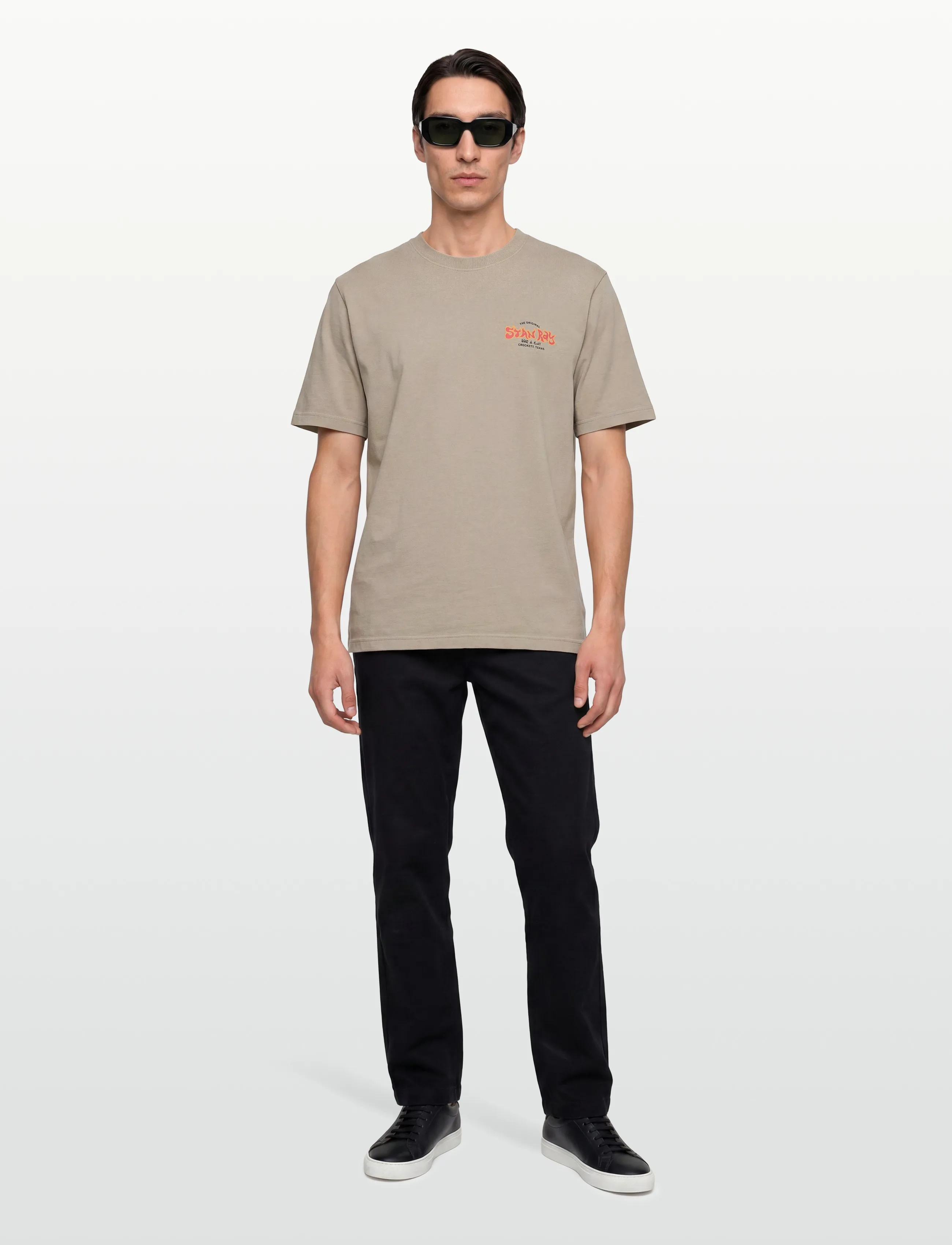 Stan Ray Bbq Tee - Eucalyptus, S, Beige, T-Shirts > Kortærmede, Herre