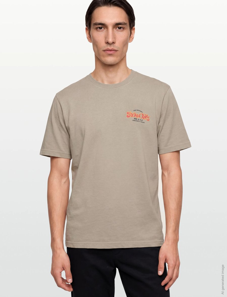 Stan Ray - BBQ TEE - EUCALYPTUS - lühikeste varrukatega t-särgid - eucalyptus - 3
