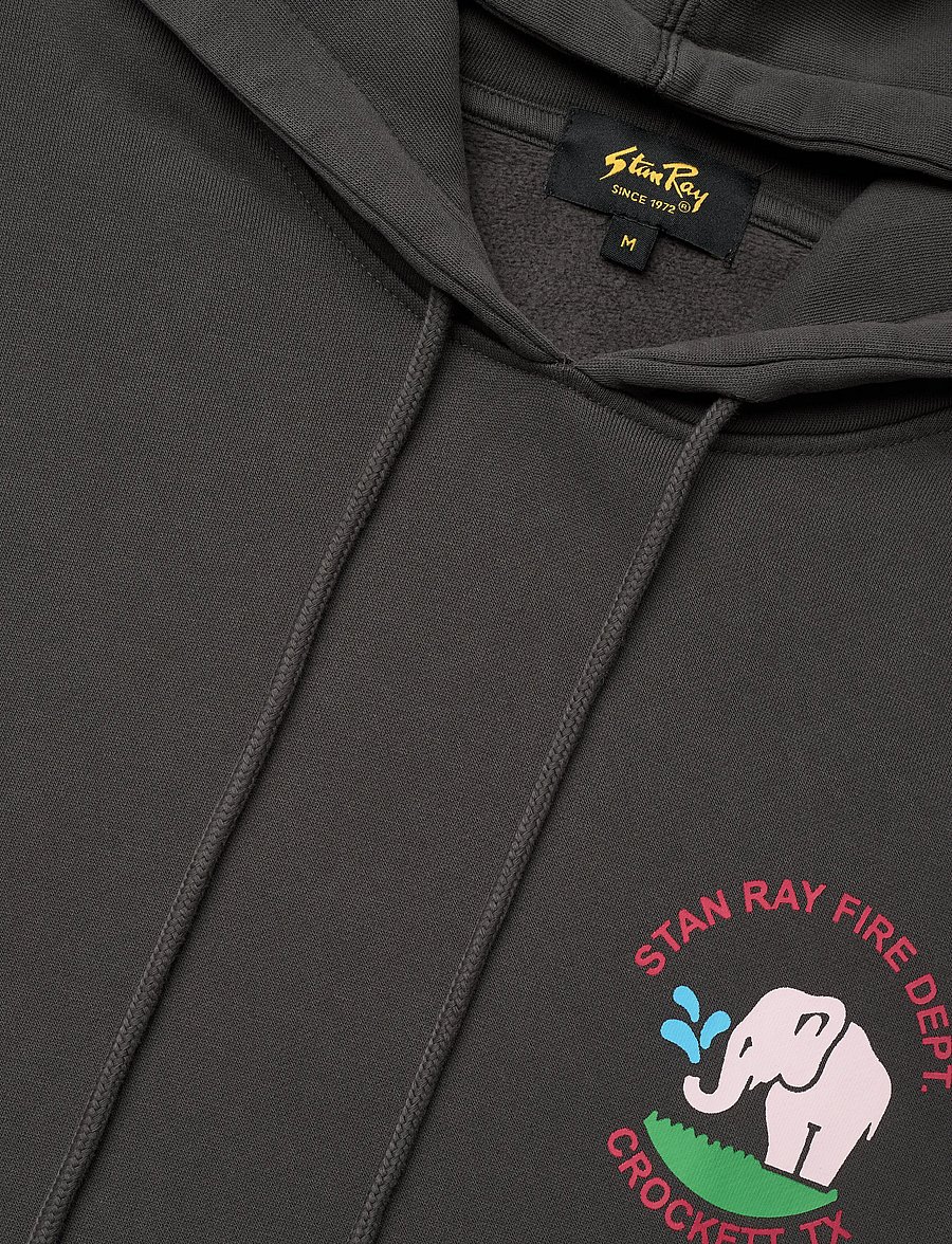 Stan Ray - FIRE DEPT HOOD - RAVEN BLACK - kapuutsiga pusad - raven black - 5