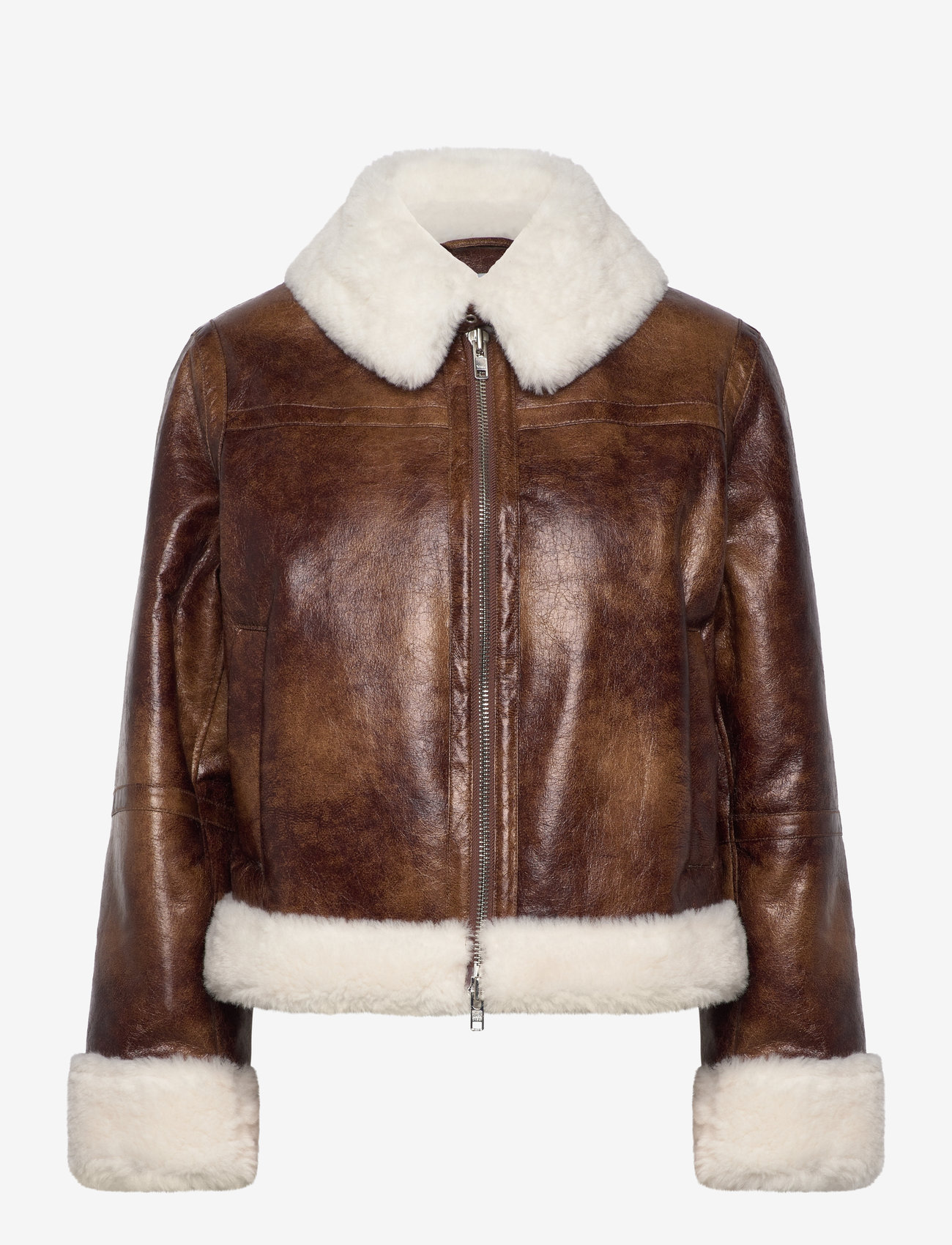 Stand Studio - Lorelle Jacket - brown/off white - 0