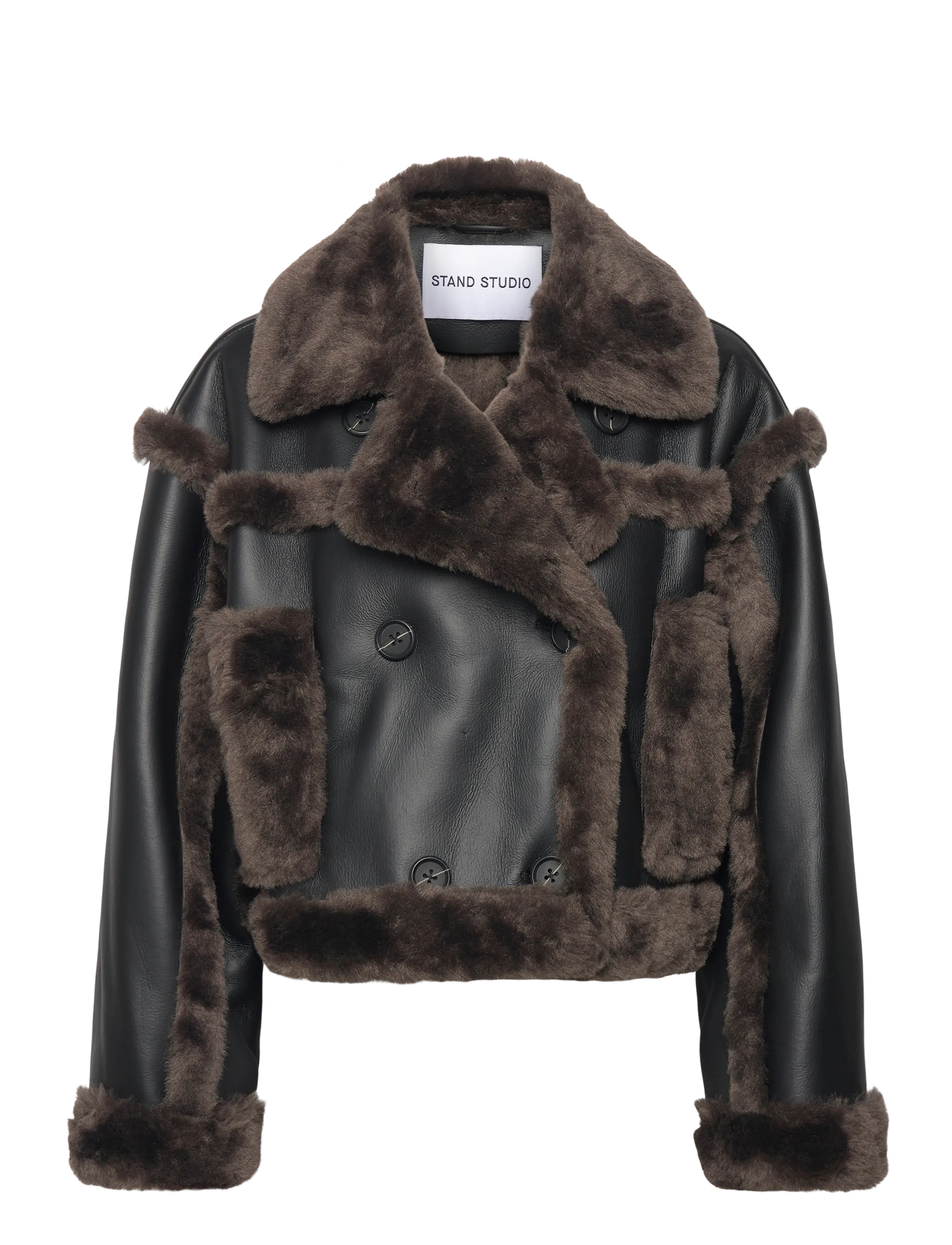 Stand Studio Kristy Jacket, Kvinder, Shearling Jakke, Brun, Str: 42