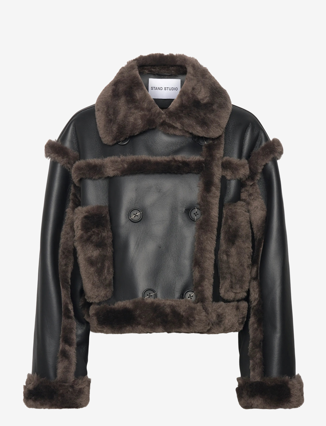 Stand Studio - Kristy Jacket - læderjakker - black/dark brown - 2