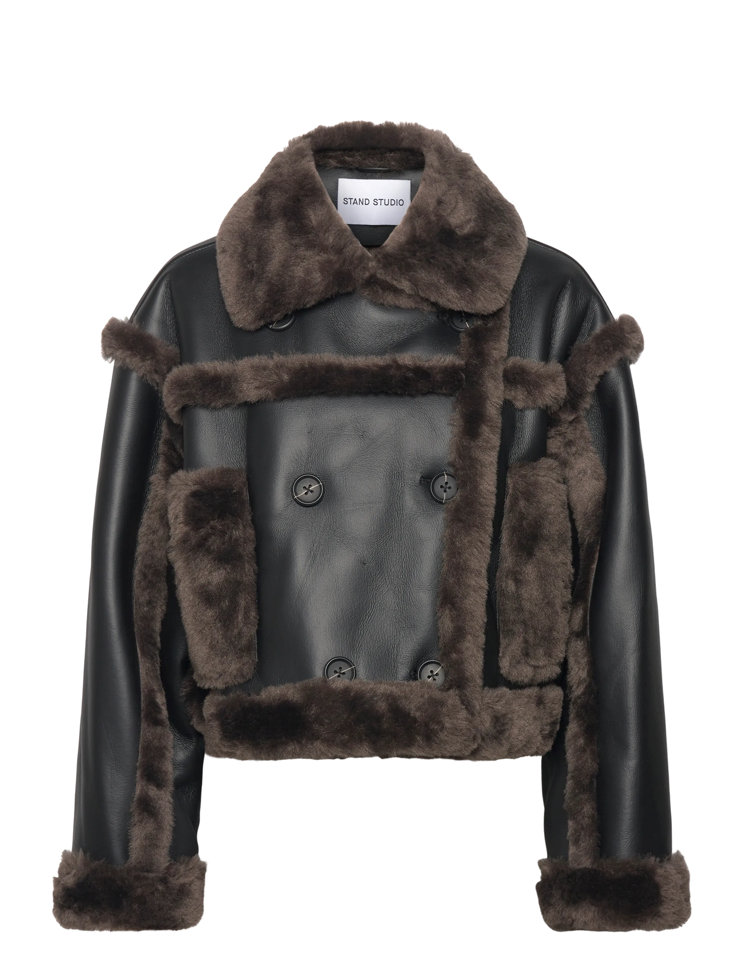 Stand Studio - Kristy Jacket - lederjacken - black/dark brown - 2
