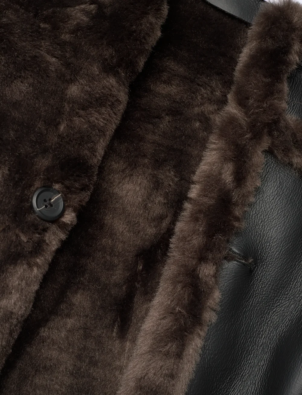 Stand Studio - Kristy Jacket - læderjakker - black/dark brown - 5