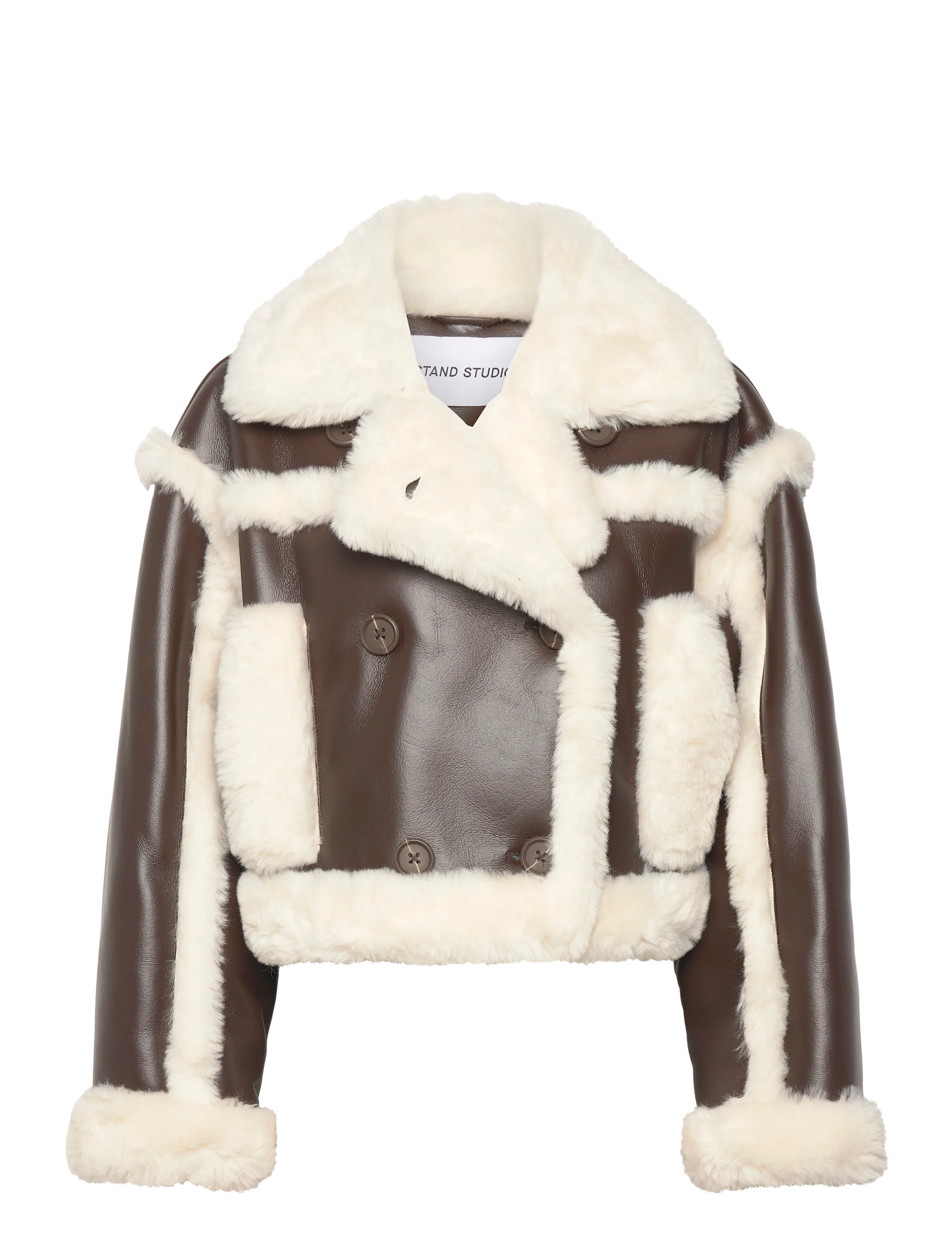 Stand Studio Kristy Jacket, 36, Brown, Jakker > Læder, Dame