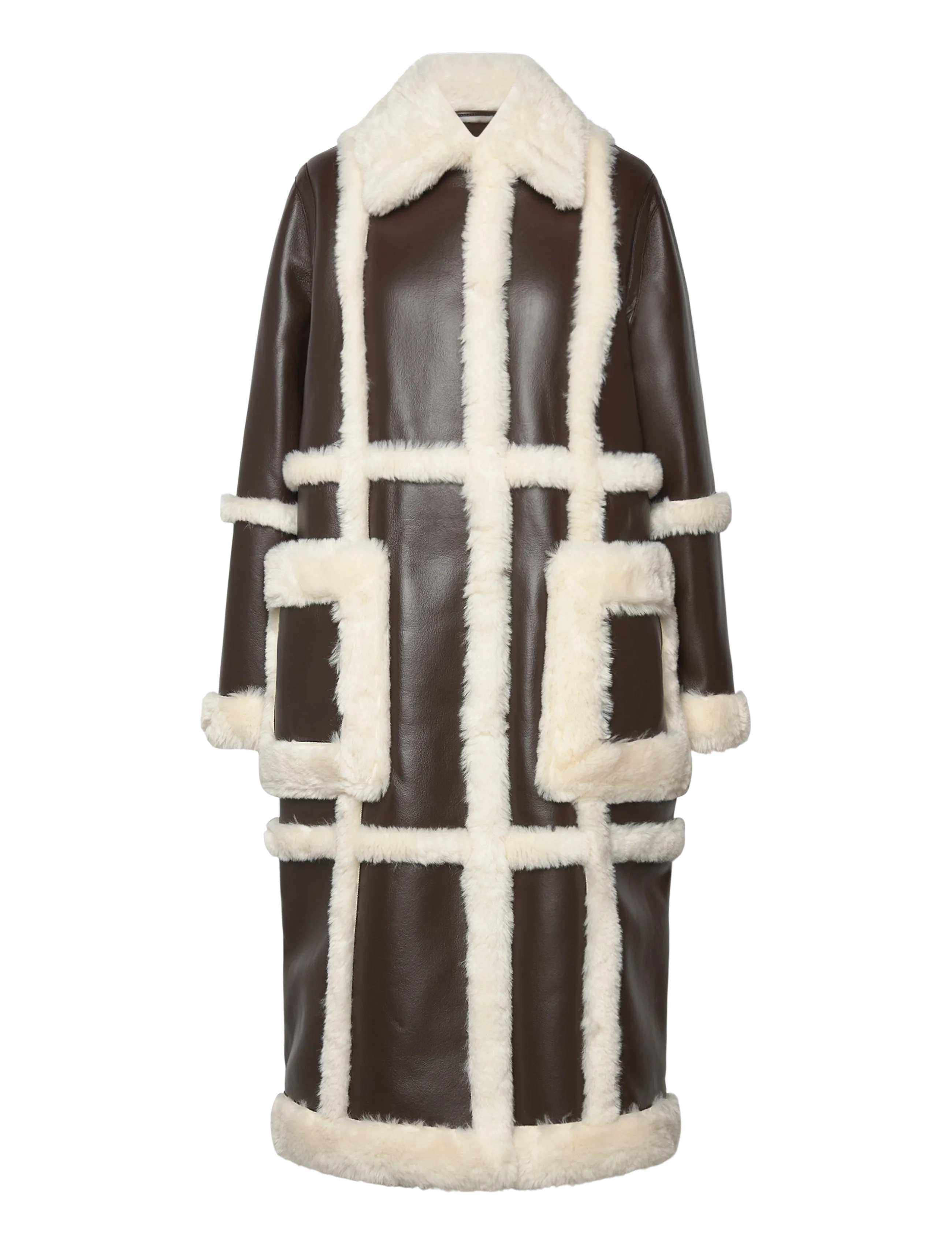 Stand Studio Patrice Coat, 38, Jackets, Braun - Leather, Frauen