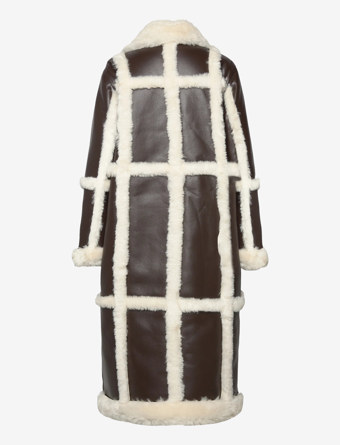 Stand Studio - Patrice Coat - uldfrakker - dark brown/off white - 1