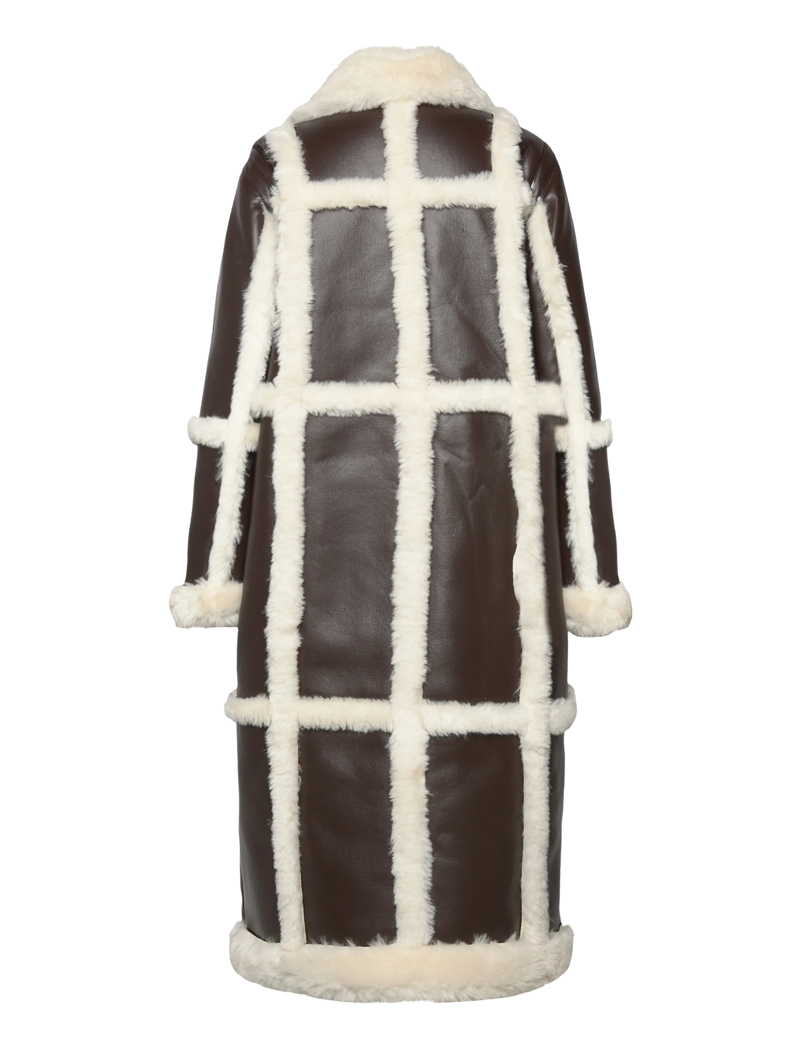 Stand Studio - Patrice Coat - leren jassen - dark brown/off white - 1