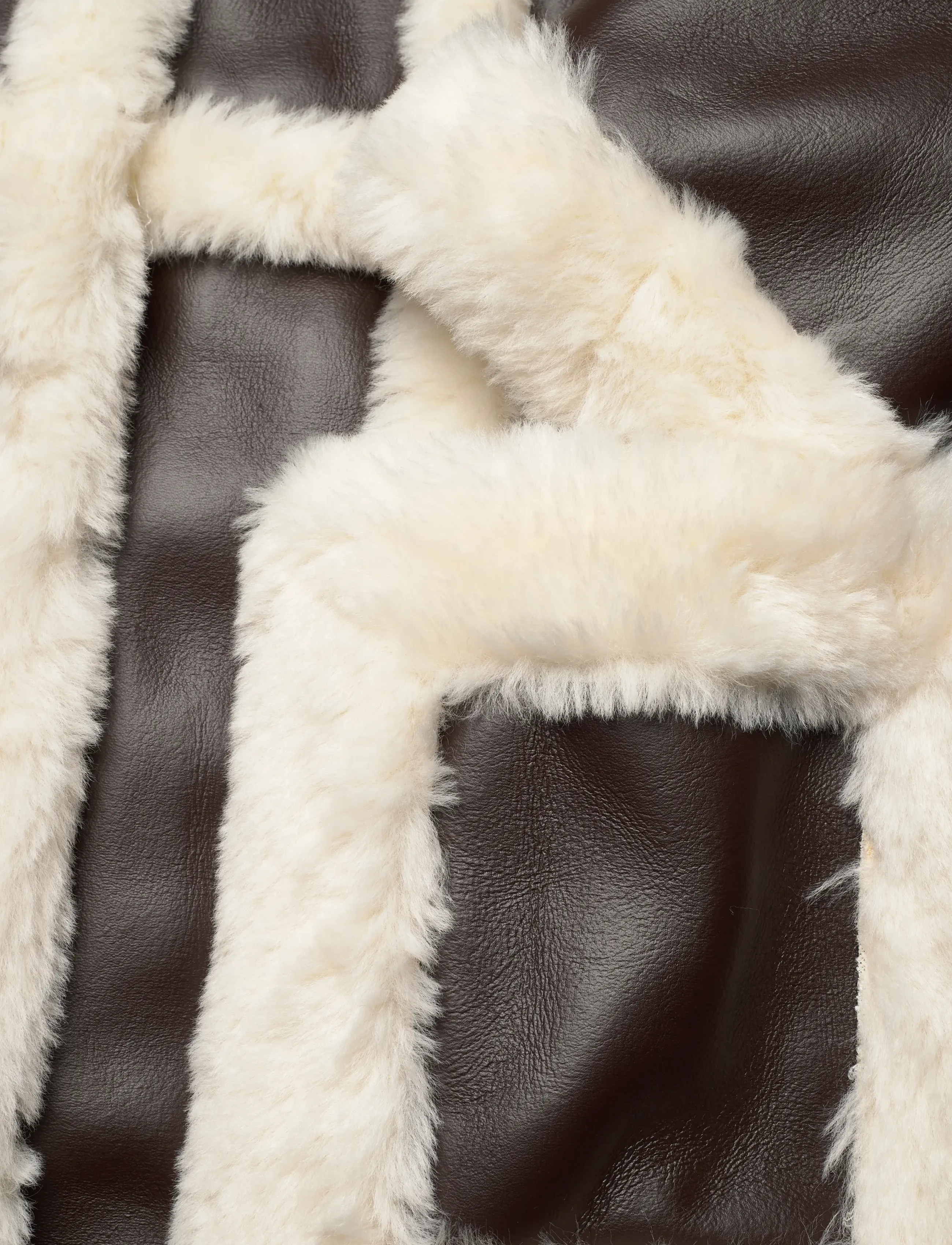 Stand Studio - Patrice Coat - leren jassen - dark brown/off white - 3