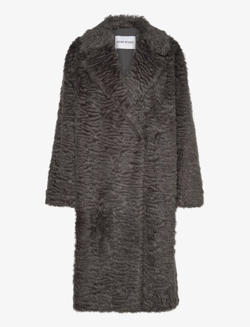 Stand Studio - Nicole Coat - faux fur jakker - smoke grey - 0