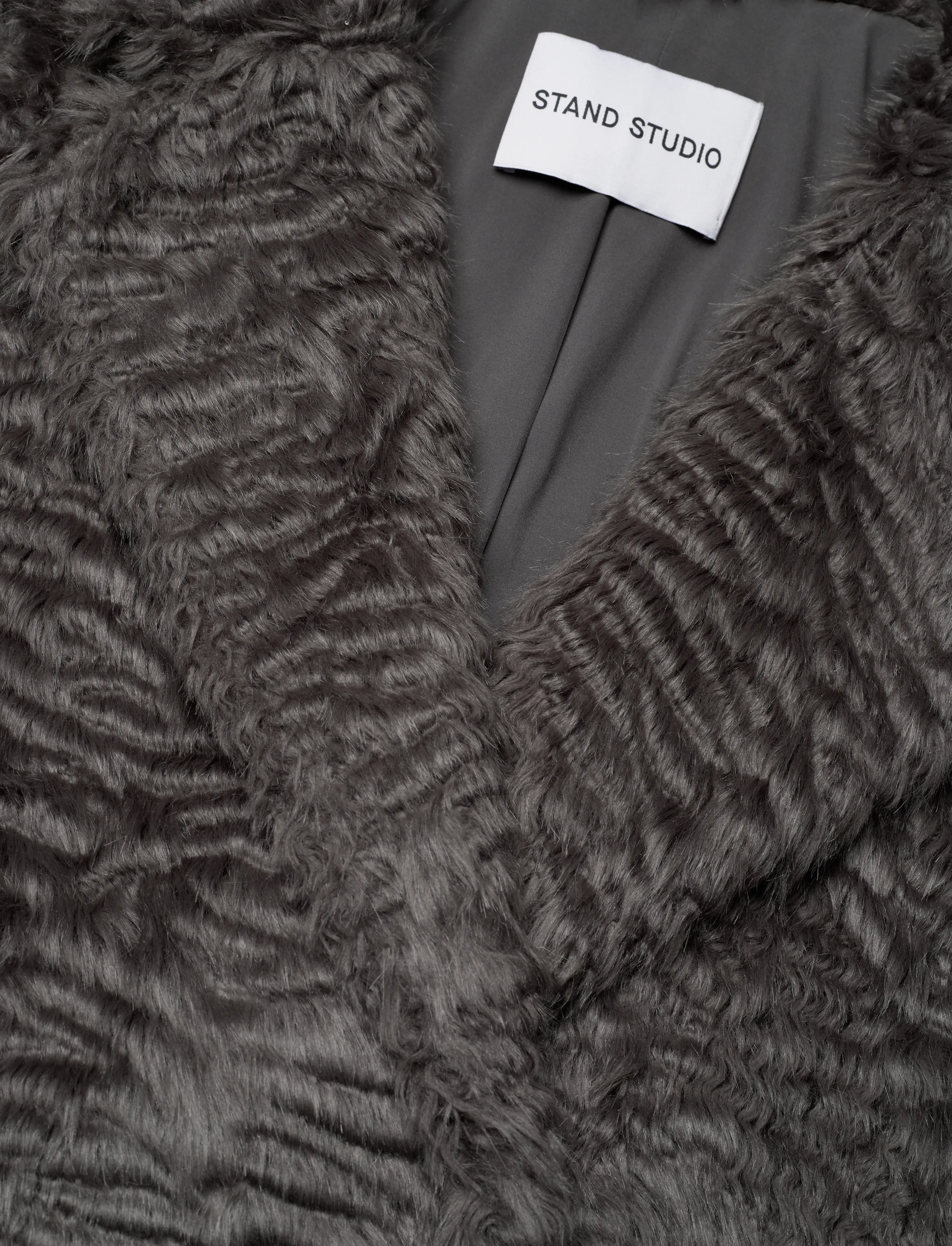 Stand Studio - Nicole Coat - kunstpelz - smoke grey - 3