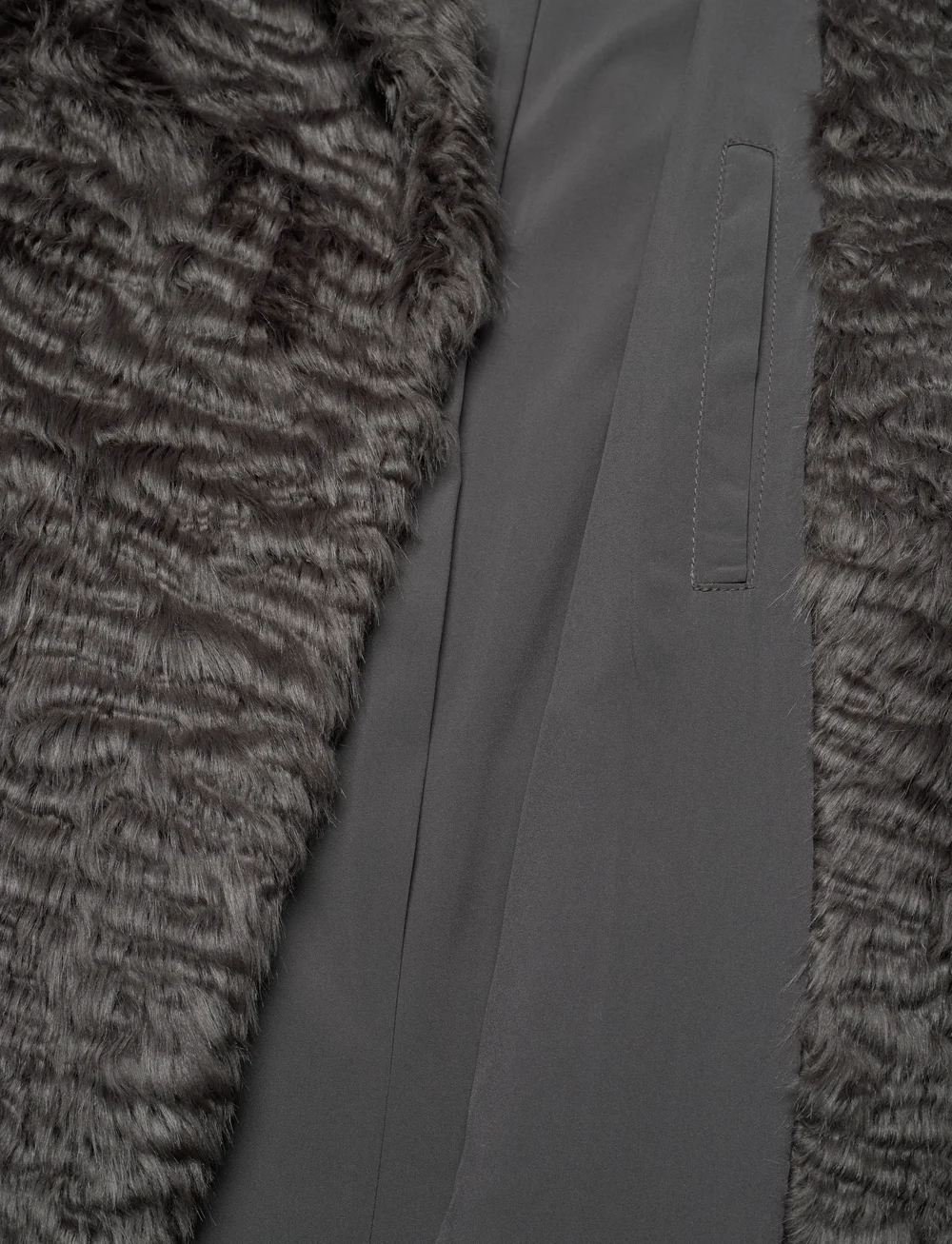 Stand Studio - Nicole Coat - faux fur jakker - smoke grey - 4