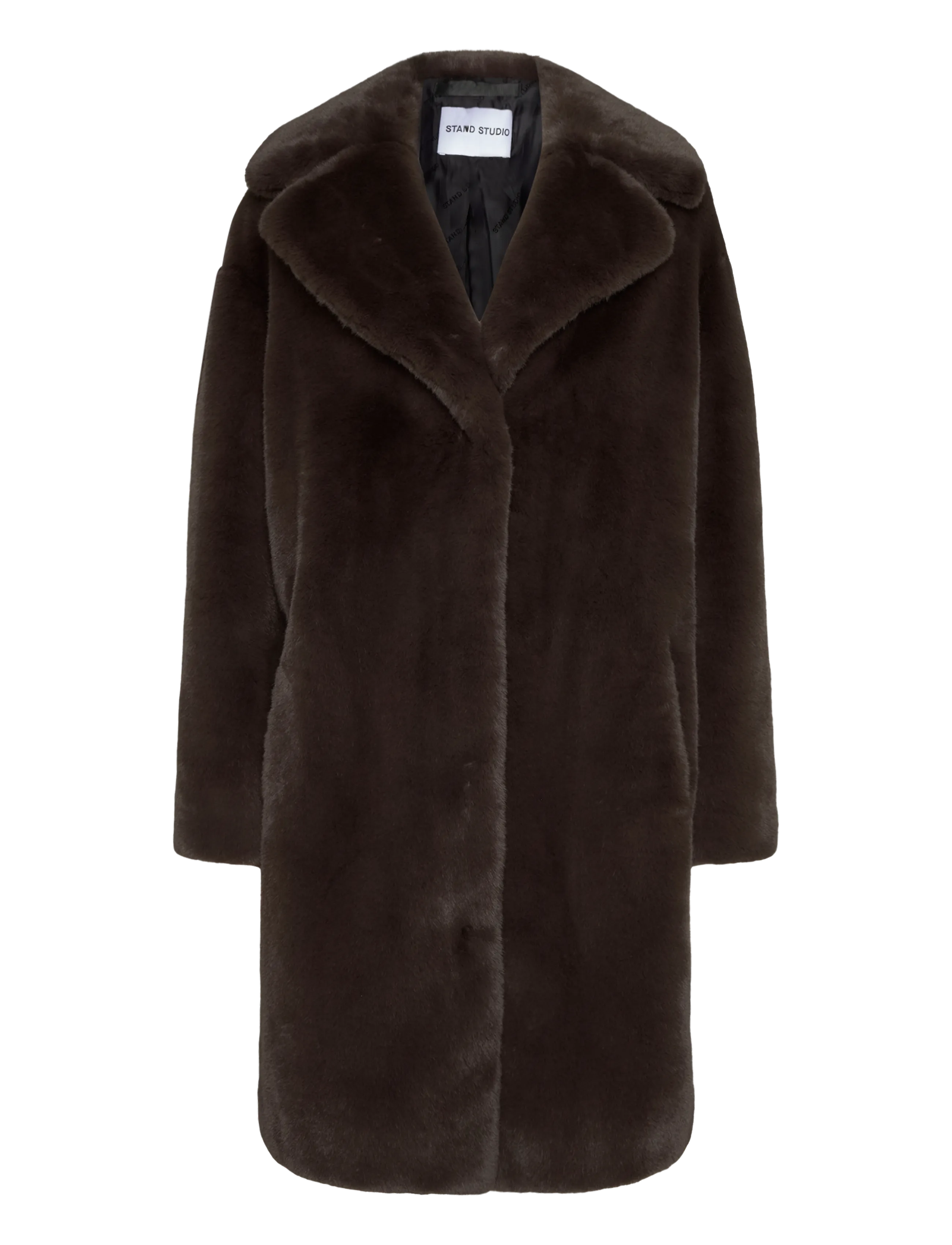 Stand Studio Camille Cocoon Coat - Stand Studio - ASH BROWN / brown