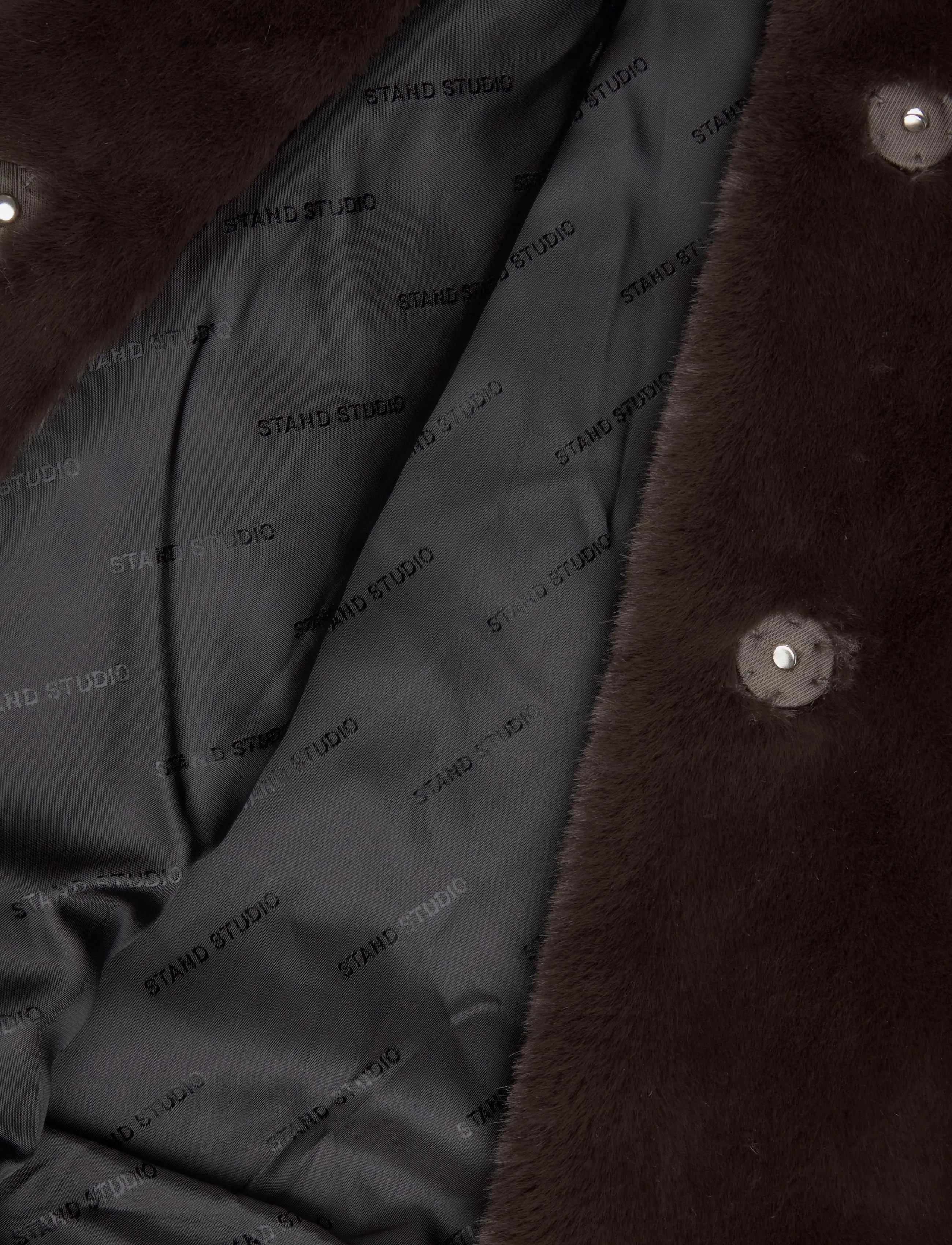 Stand Studio - Camille Cocoon Coat - herbstersparnisse - ash brown - 4