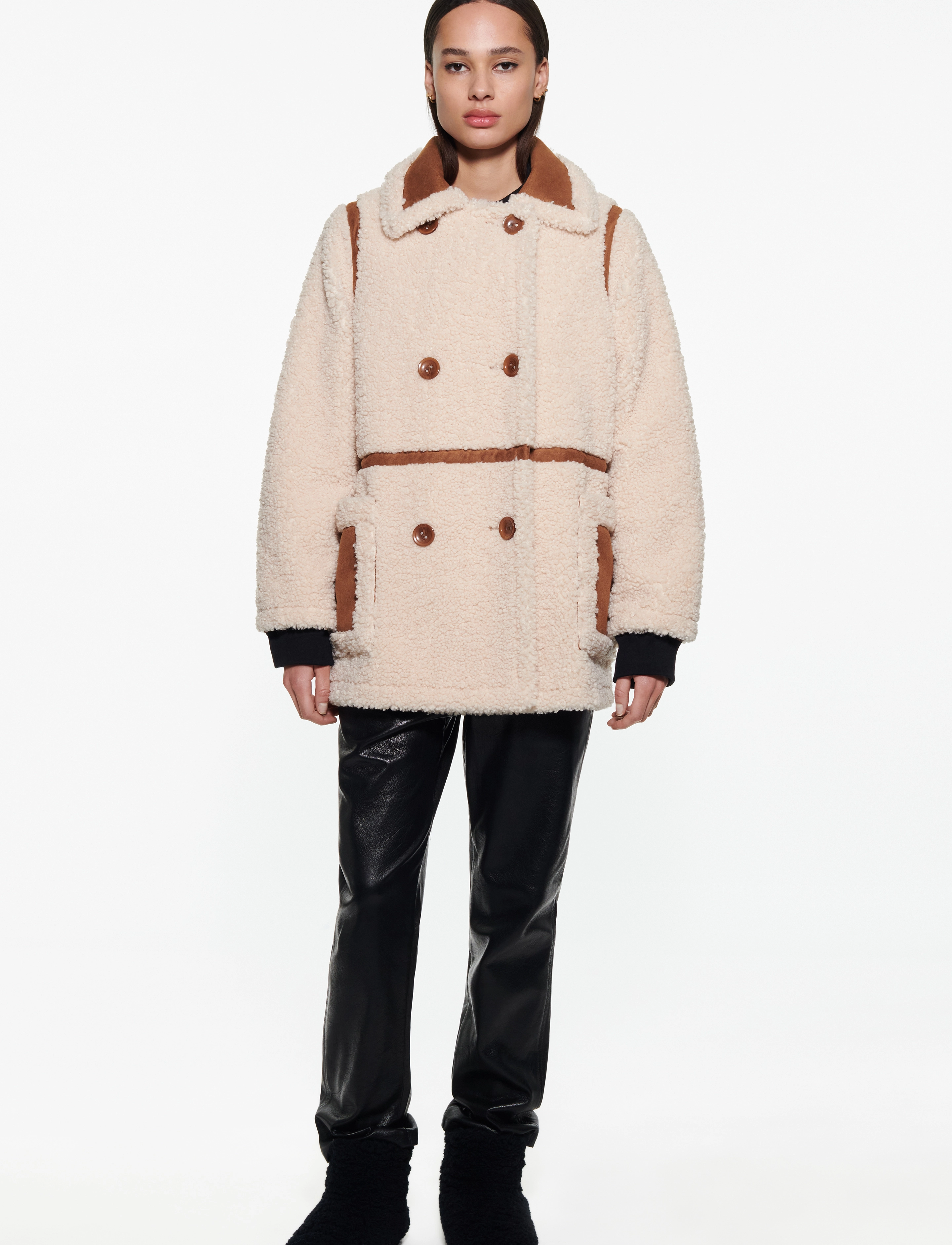 Stand Studio - Chloe Jacket - off white/tan - 3