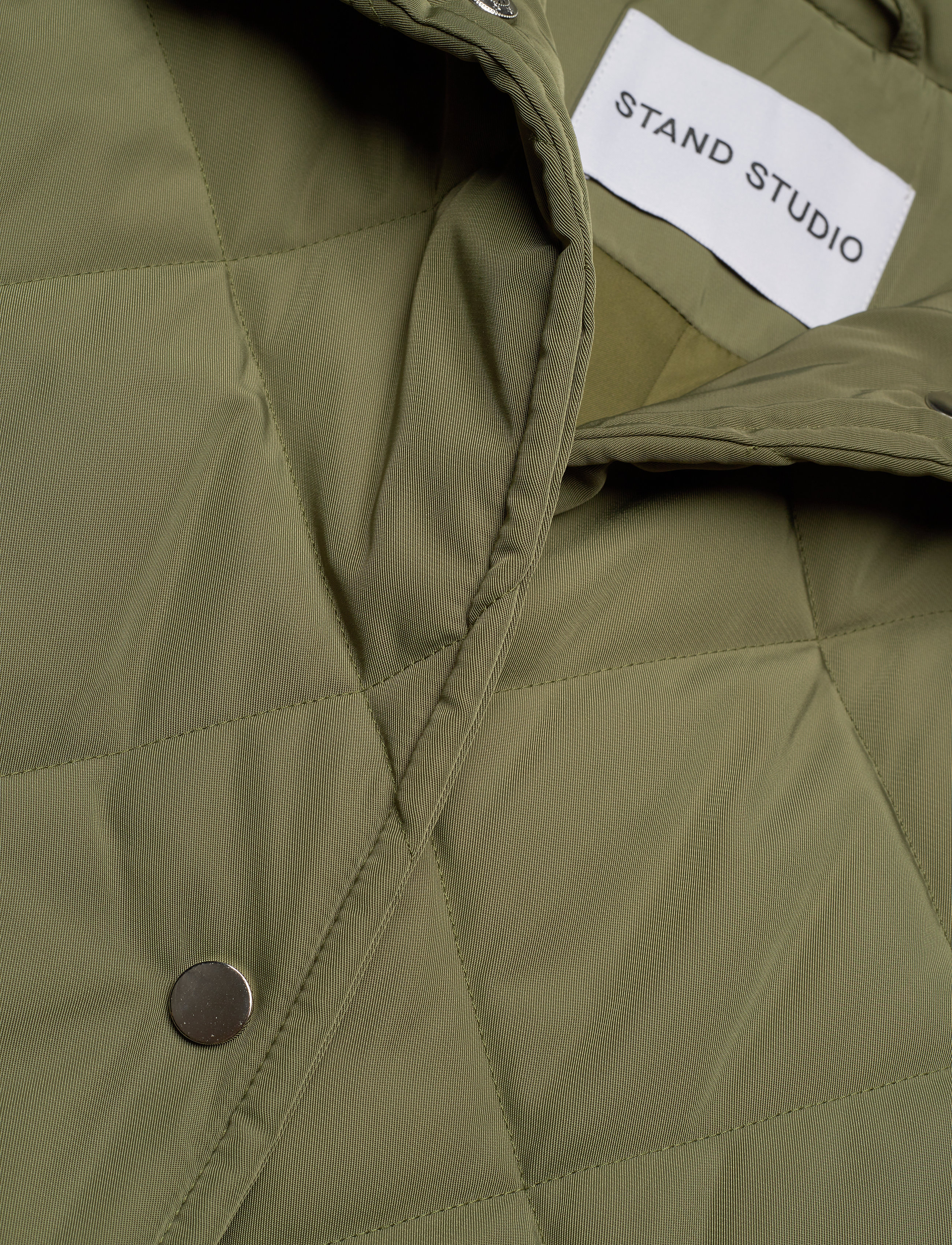 Stand Studio - Sage Coat - dunjakker - army green - 2
