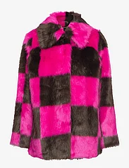 Stand Studio - Nani Jacket - fake fur jakker - hot pink/brown - 0