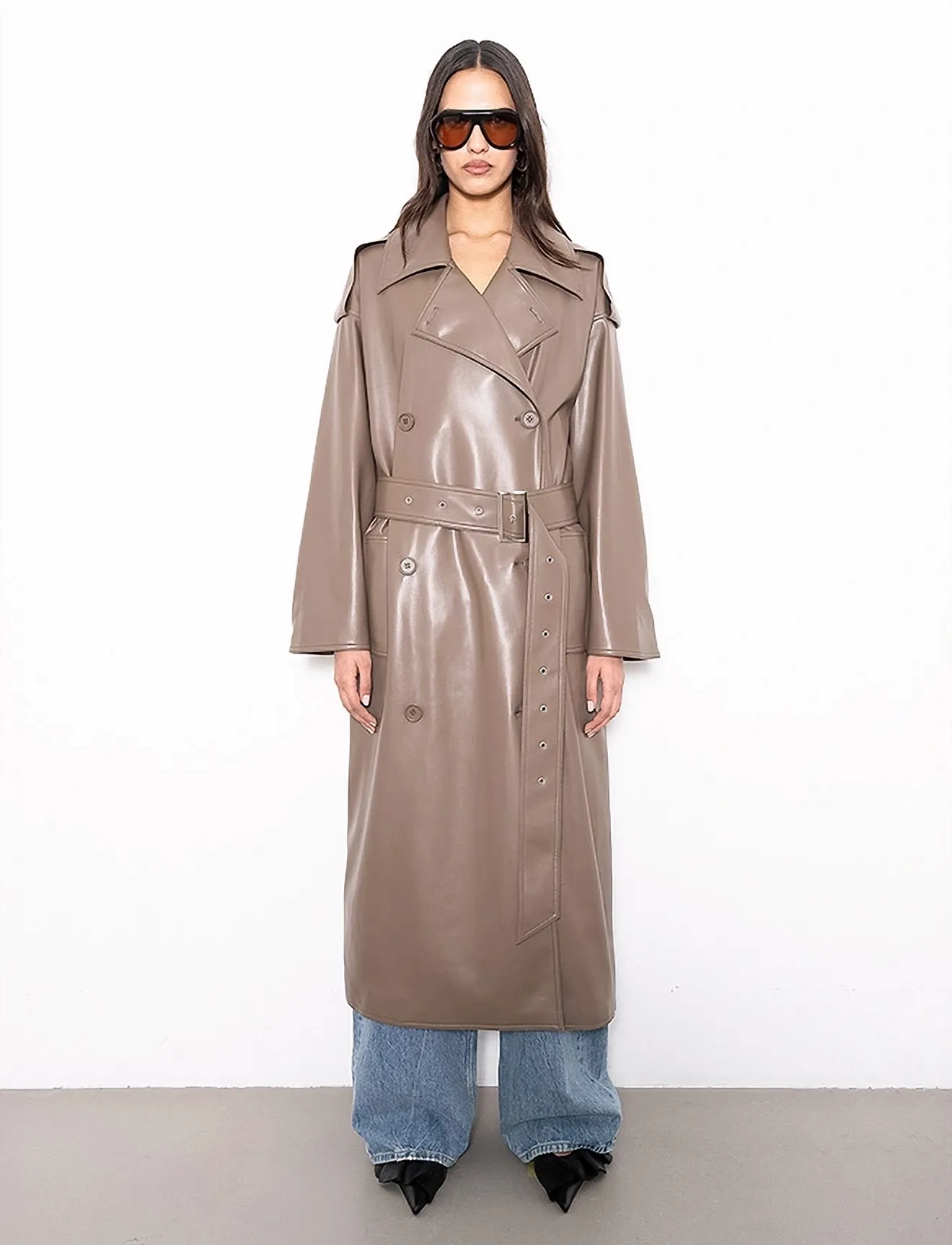 Stand Studio Hope Trench, Kvinder, Trenchcoat, Brun, Str: 38