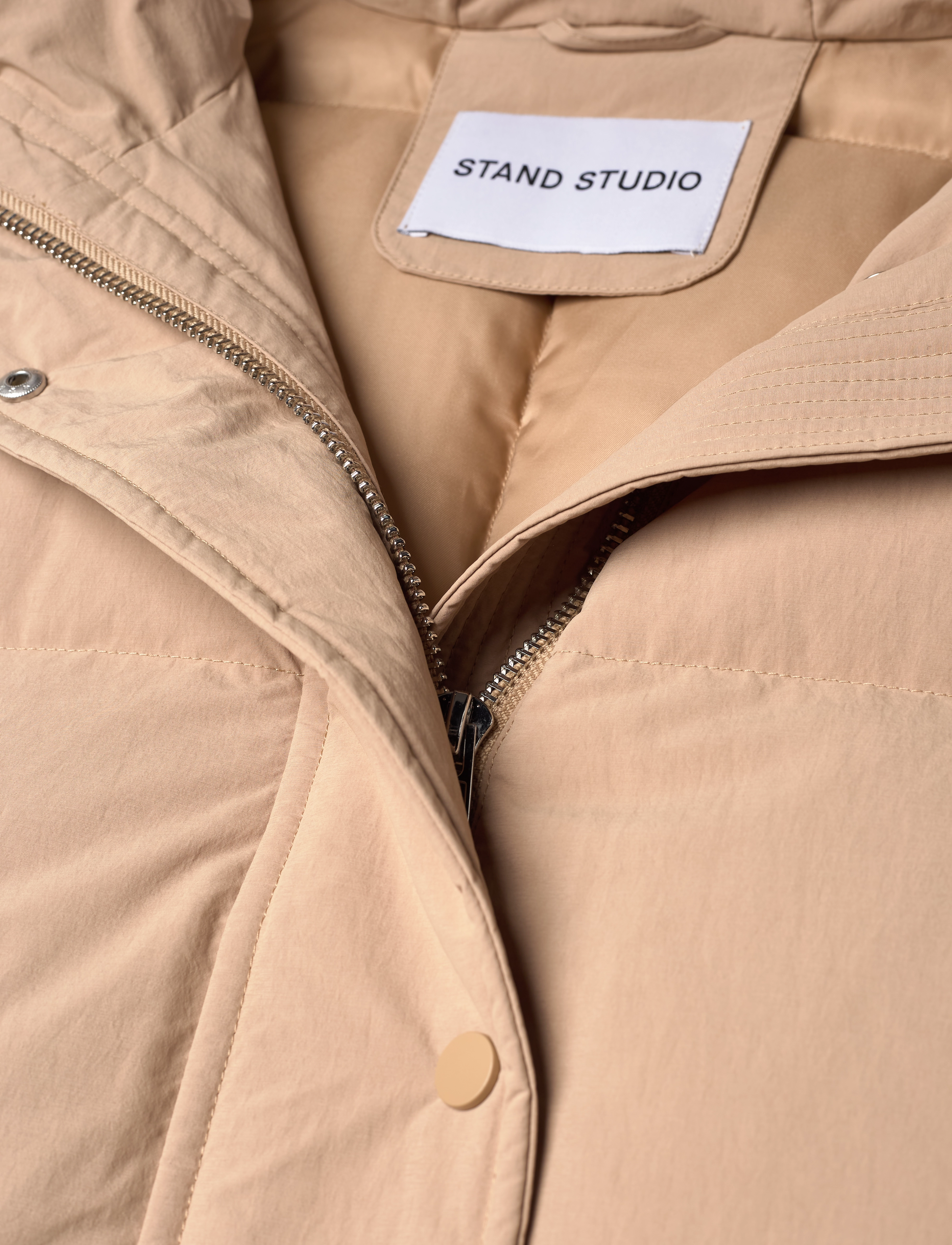 Stand Studio - Nylah Coat - dun- & vadderade jackor - beige - 2