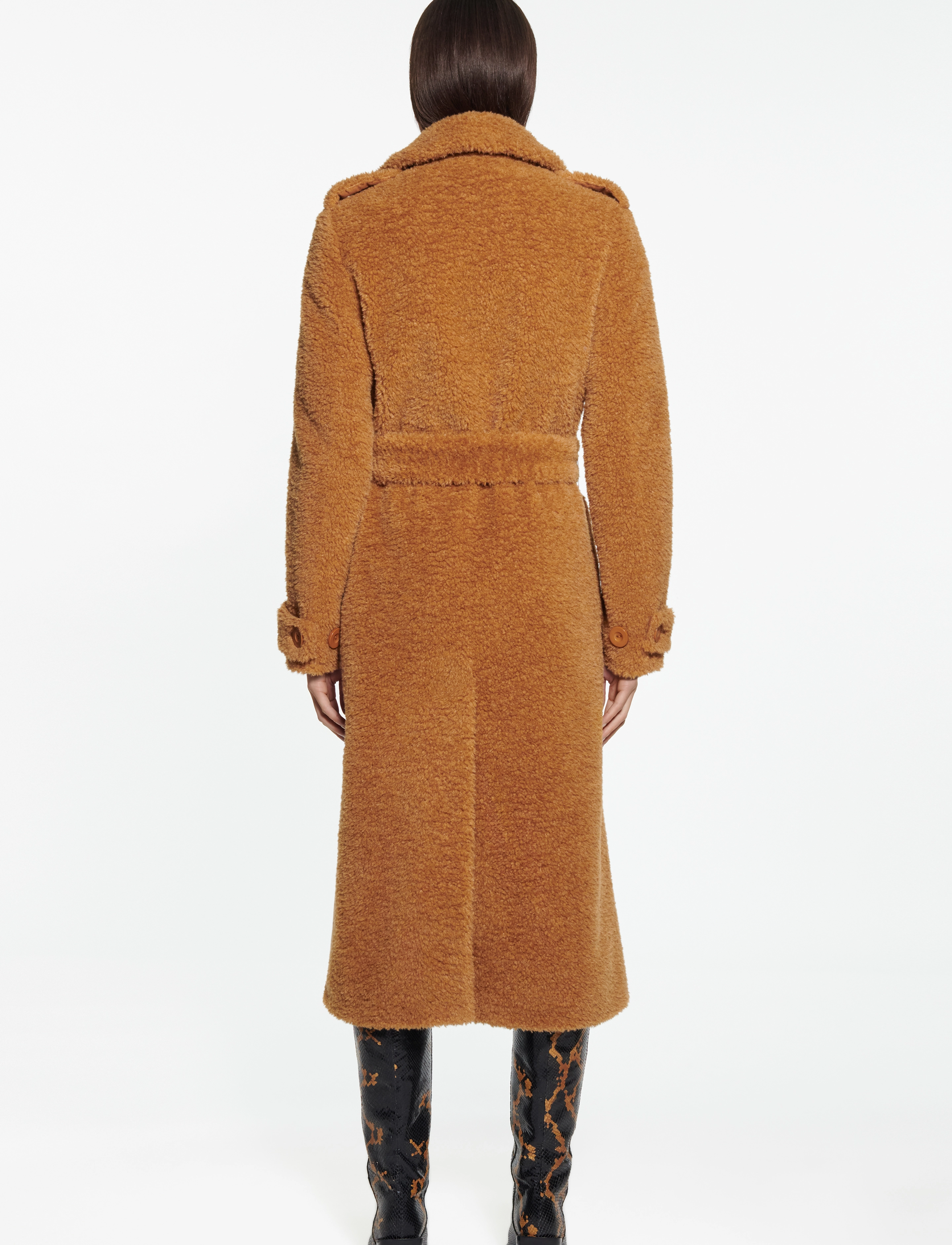 Stand Studio - Towa Faux Fur Trench - nougat - 3