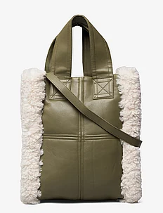 Delphine Faux Leather Shearling Bag, Stand Studio