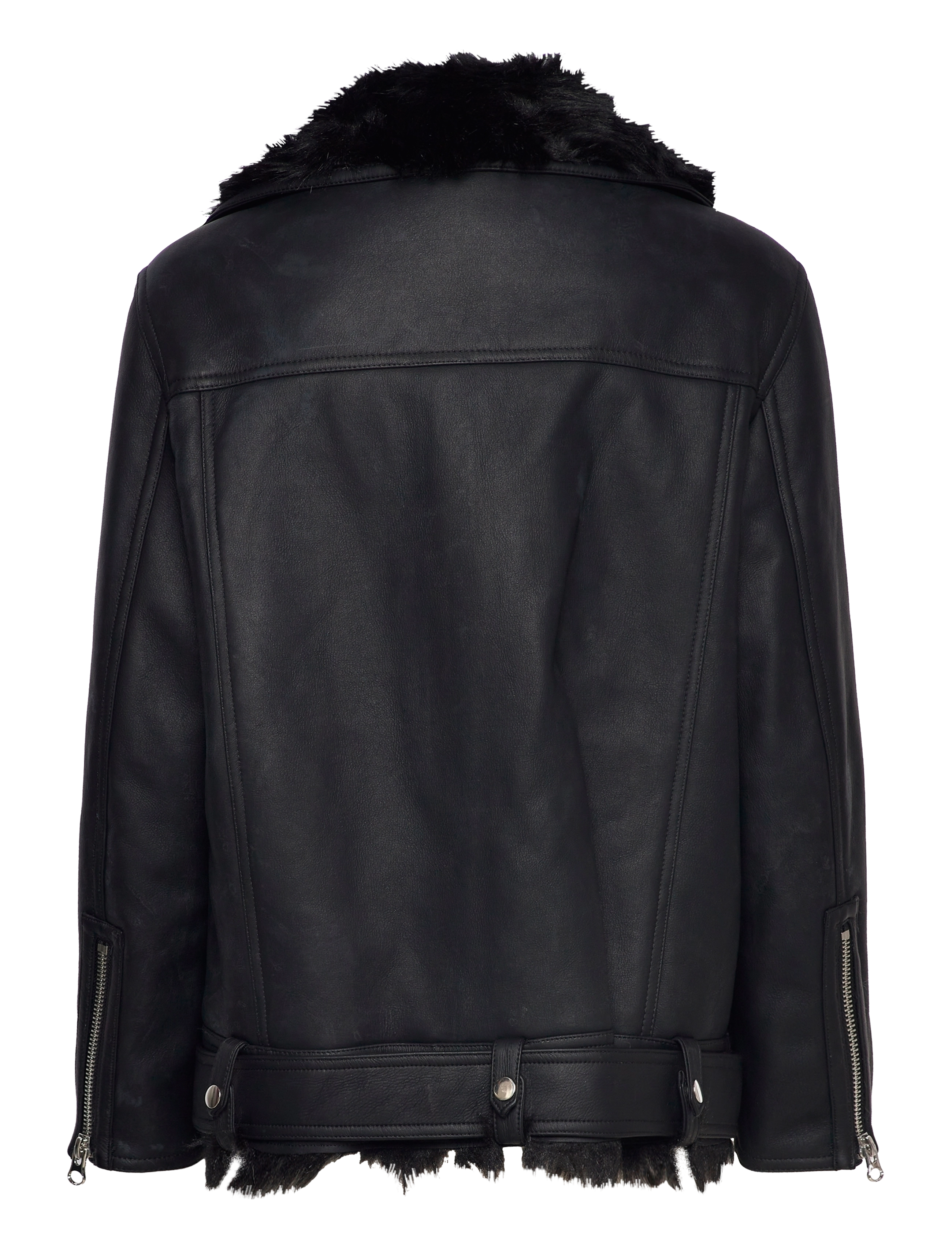 Stand Studio - Carrie Shearling Biker Jacket - black/black - 1
