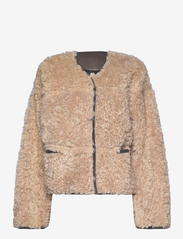 Stand Studio - Charmaine Jacket - faux fur - natural beige/mole grey - 0